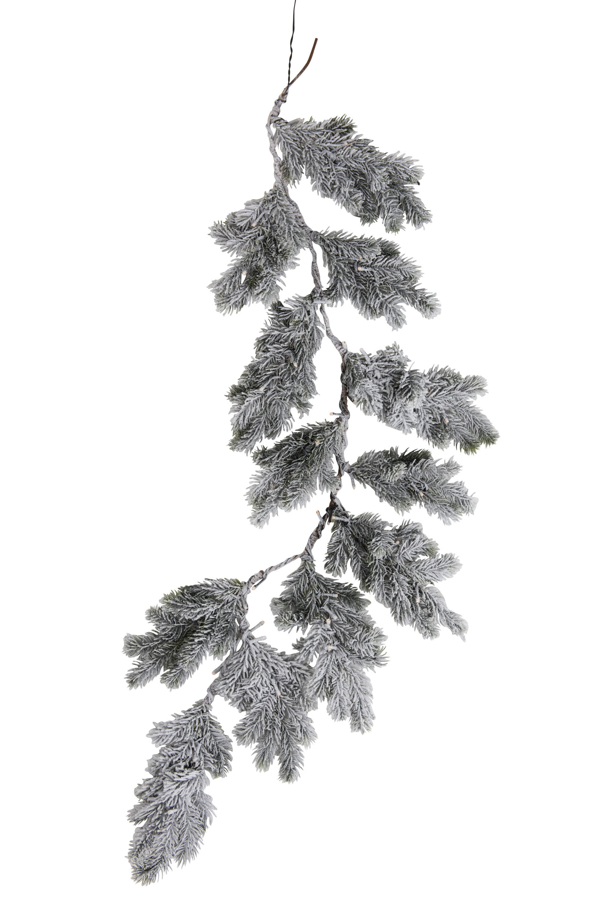J-Line Garland Christmas Tree+Led Plastic Snowy Green