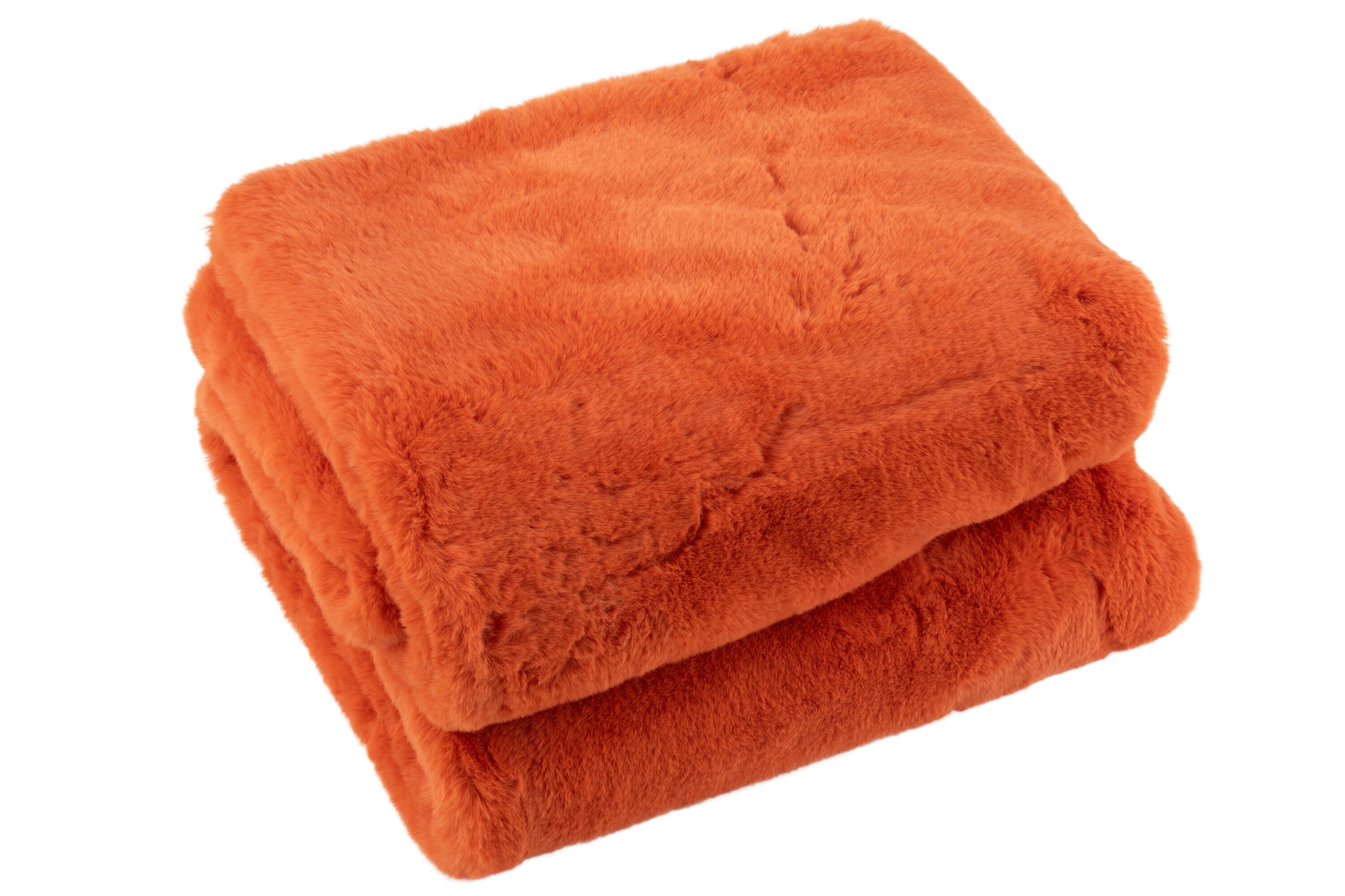 J-Line Plaid Cutie - Fleece Deken – Polyester – 180x130 cm – Oranje