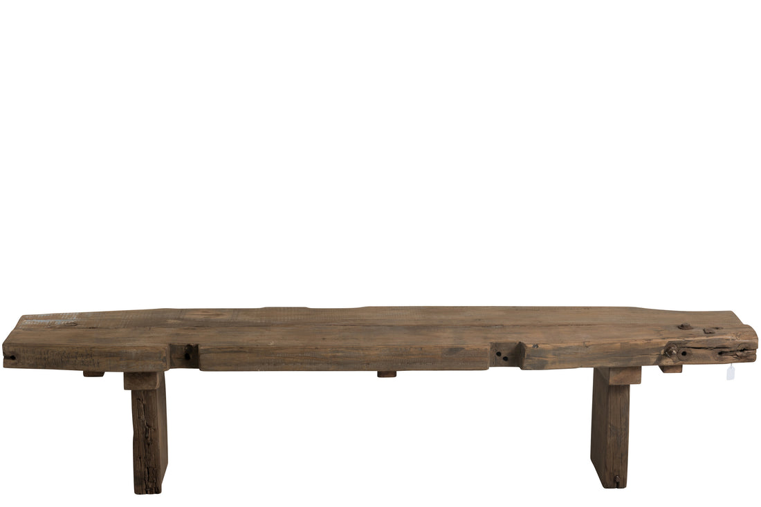 Bank Ruw Gerecycled Hout Bruin