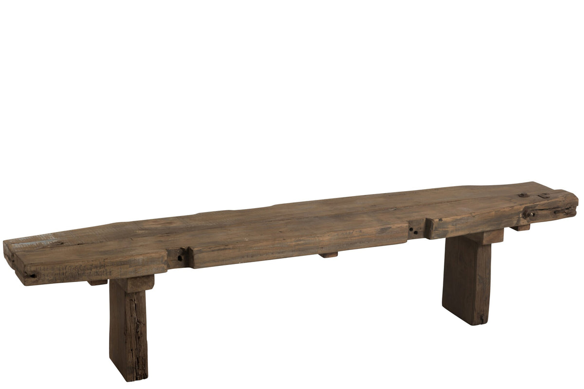 Bank Ruw Gerecycled Hout Bruin