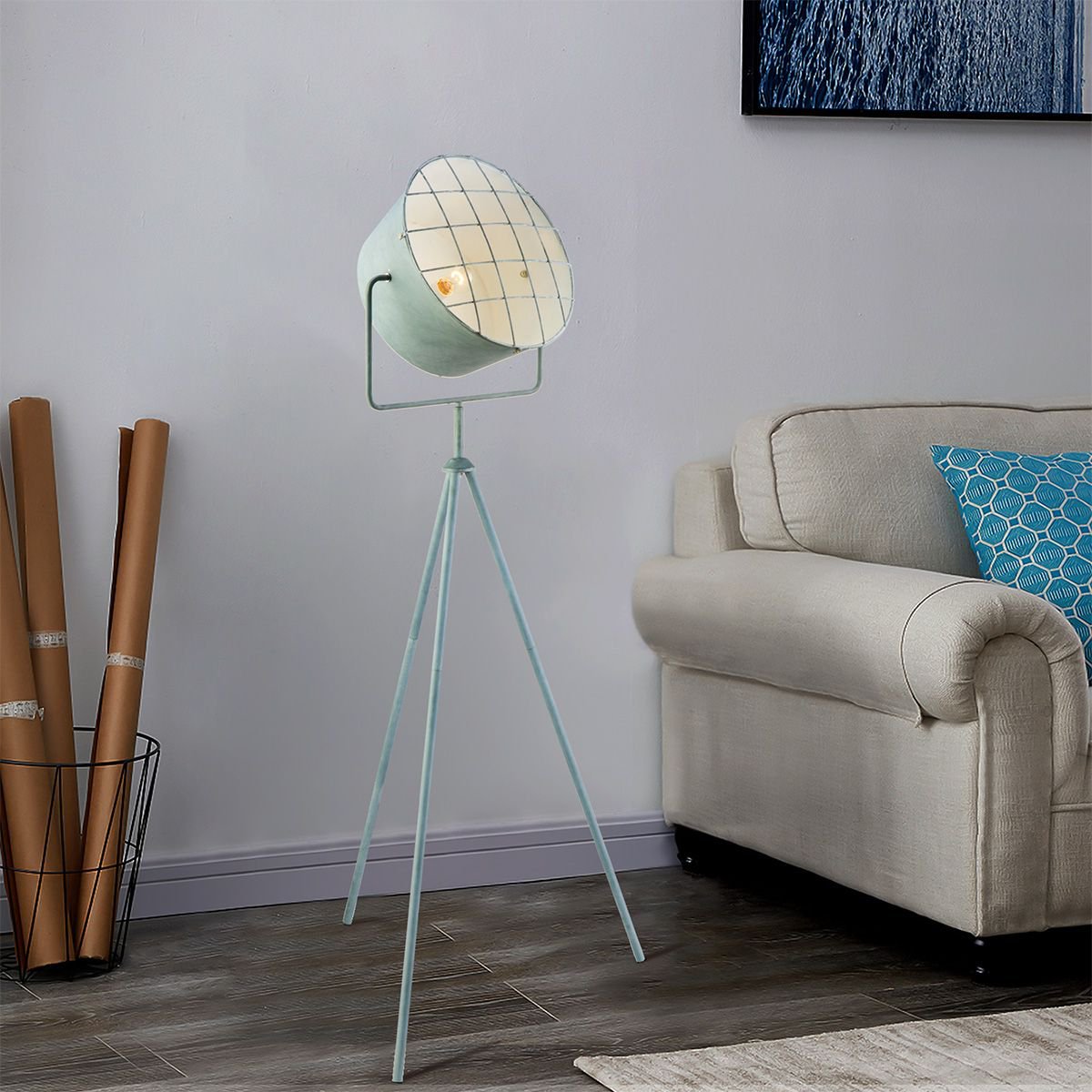 Clemento 163 - Industriële Vloerlamp Beton