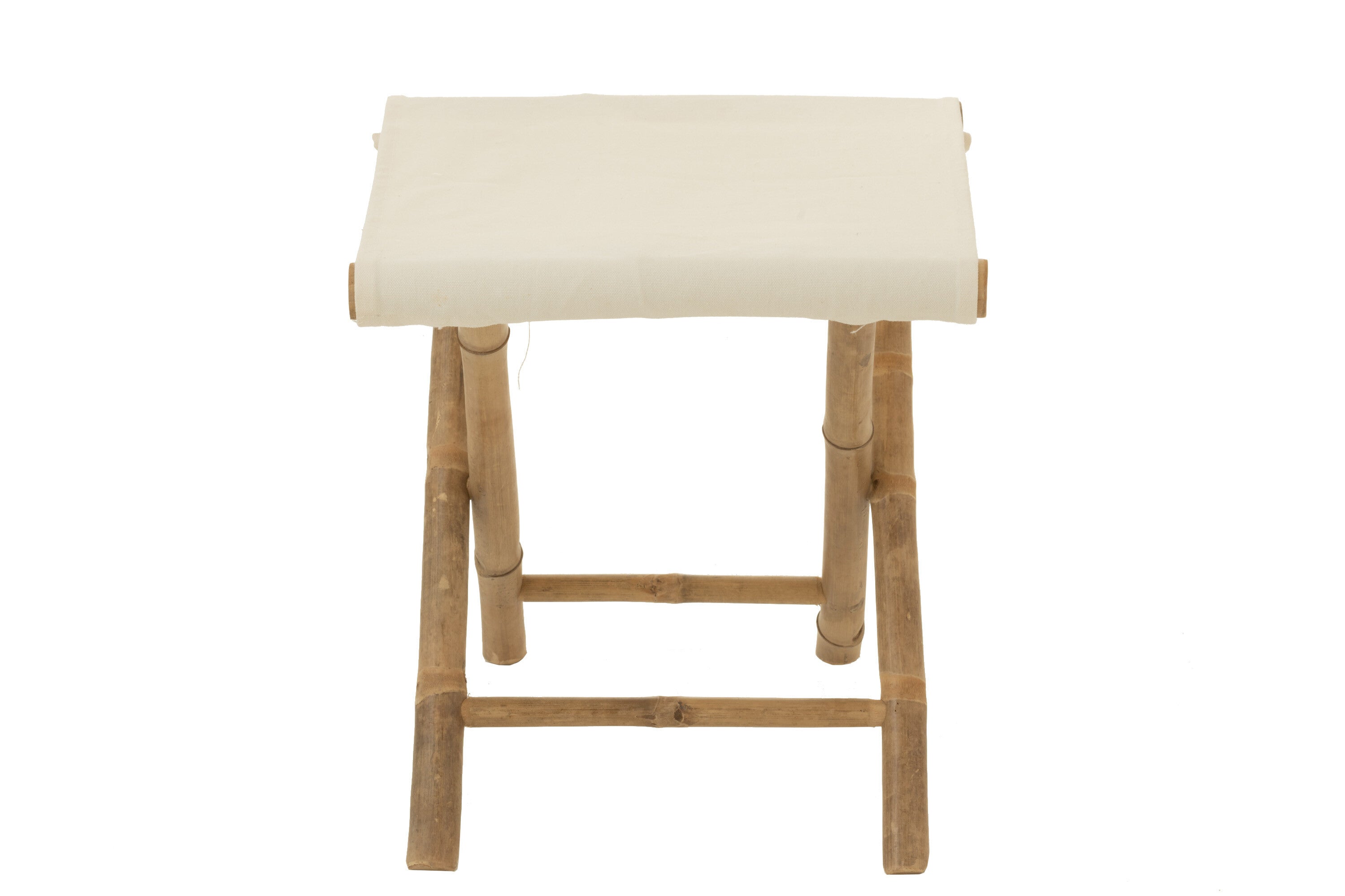 J-Line Plooibaar stoel - bamboe/ textiel - naturel/ wit