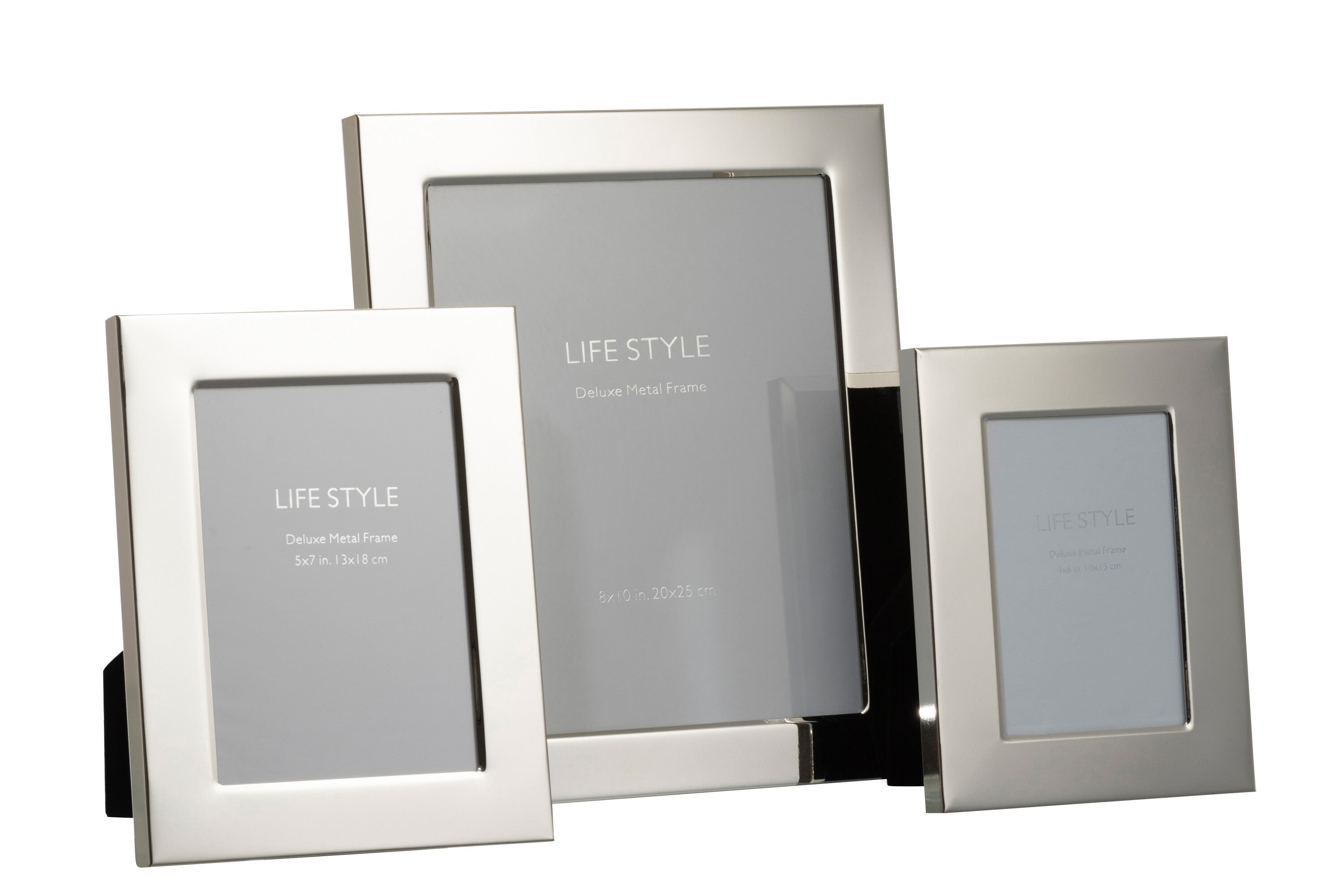 J-Line Fotolijst - Fotokader Brede Boord 20x25 Metaal Zilver L