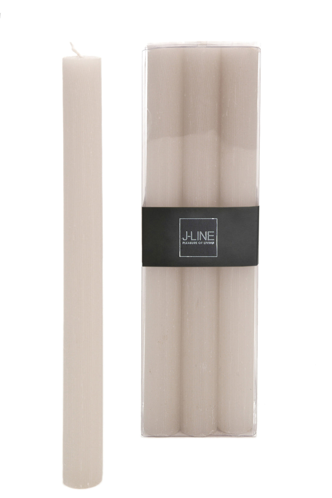 J-Line Doos 6 Tafelkaarsen Zand -9U