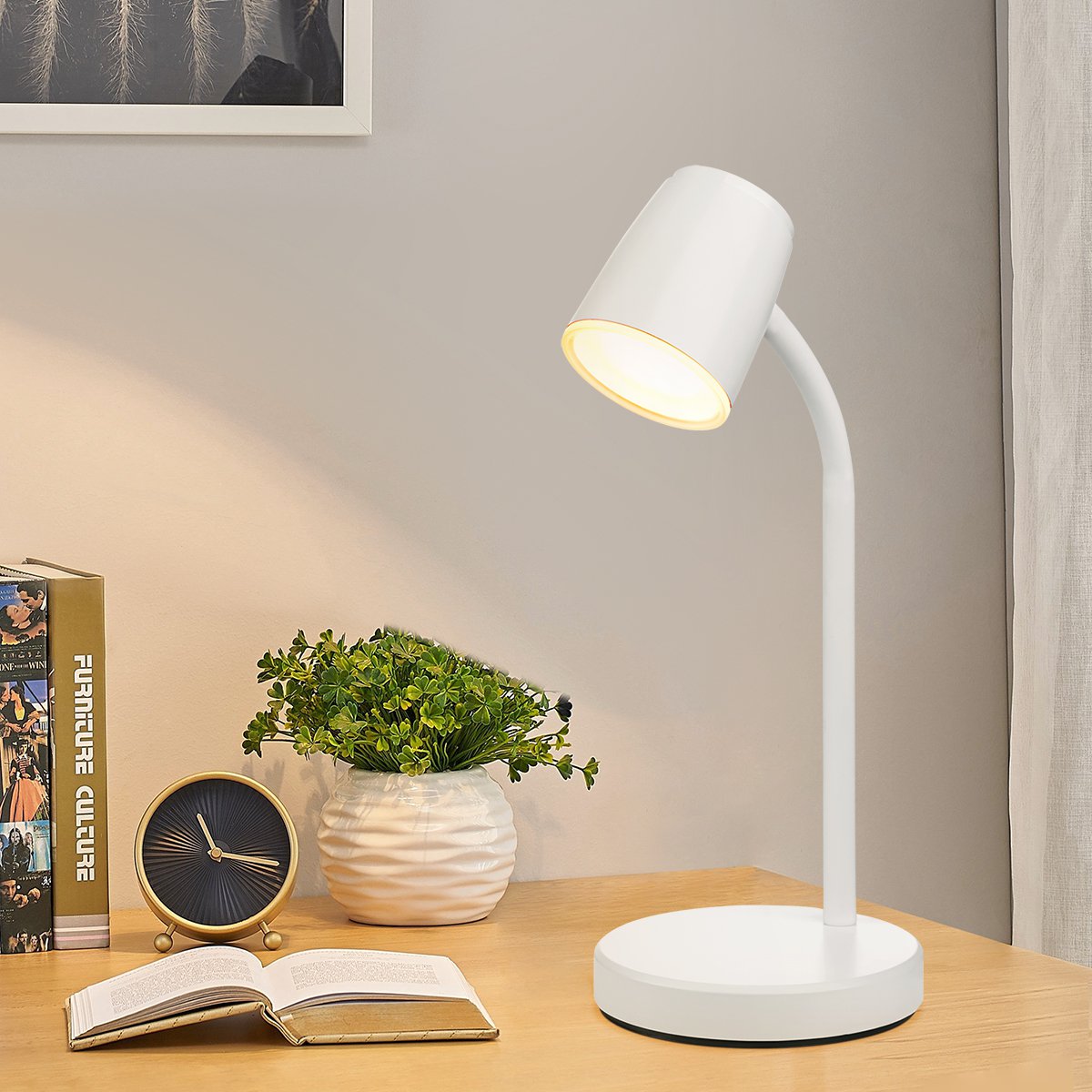 Elbo Led Bureaulamp 4W Wit - Verstelbare
