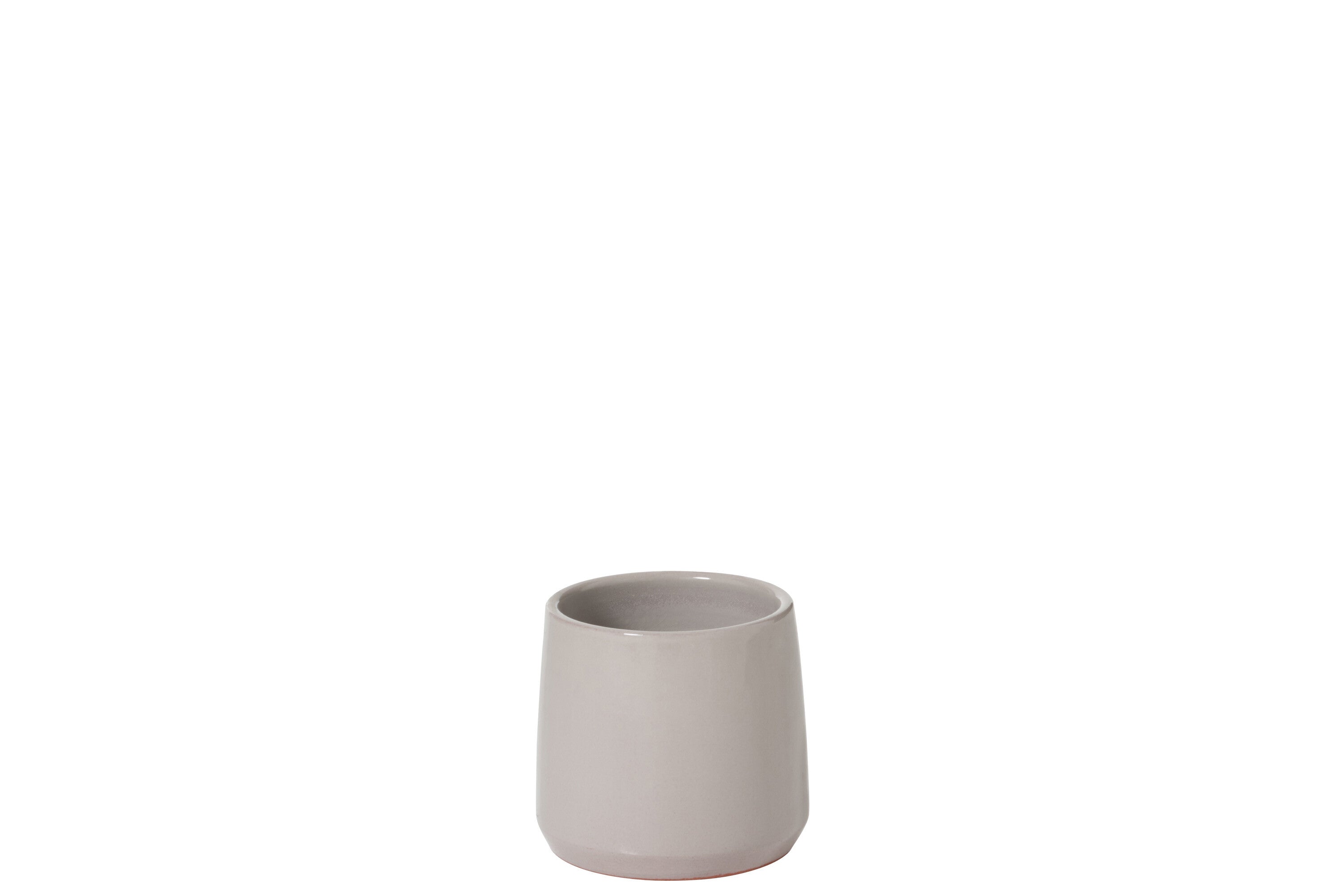J-Line Bloempot Rond Keramiek Grijs Extra Small