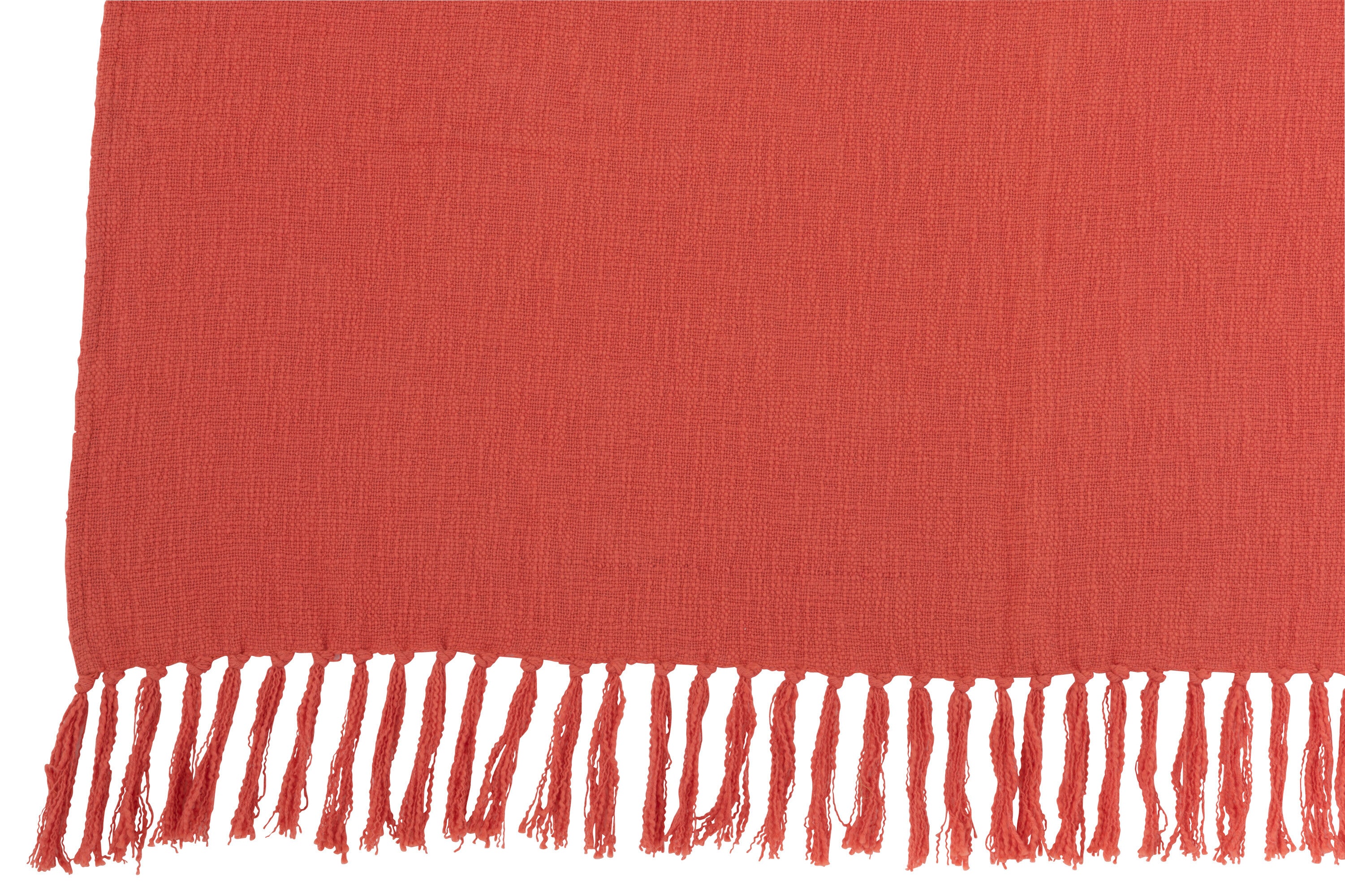 J-Line Plaid - katoen - roze - 195 x 137 cm