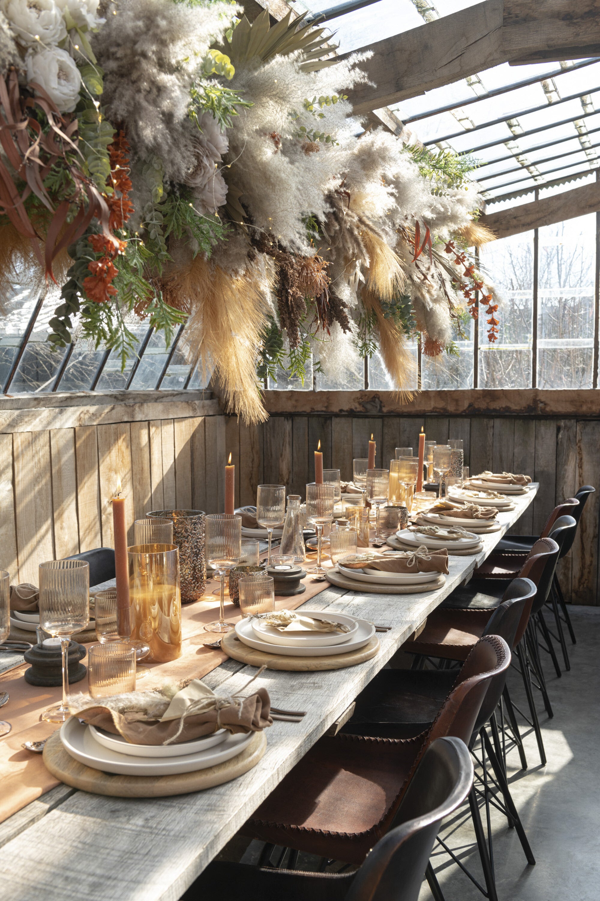 J-Line Ledlamp Blinkend Glas Goud Medium