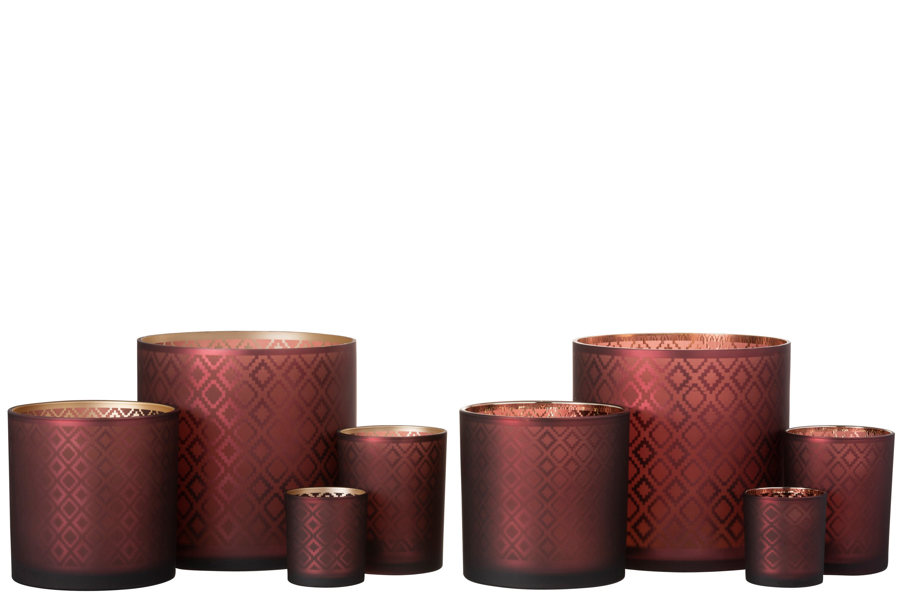 Orkaan Licht Oosters Glas Rood/Goud Groot Assortiment Van 2