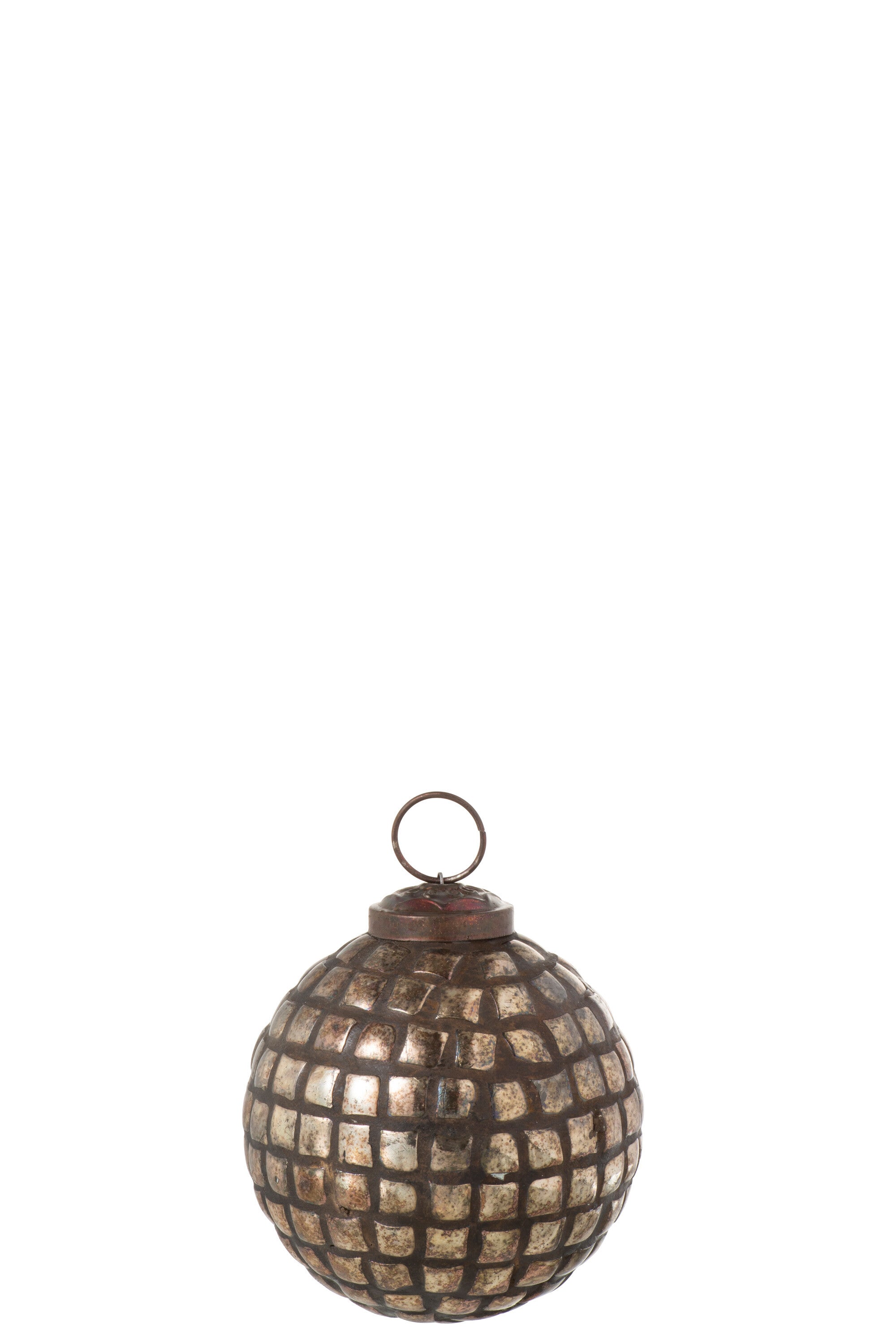 J-Line Christmas Bauble Mosaic Glass Antique Gold Small