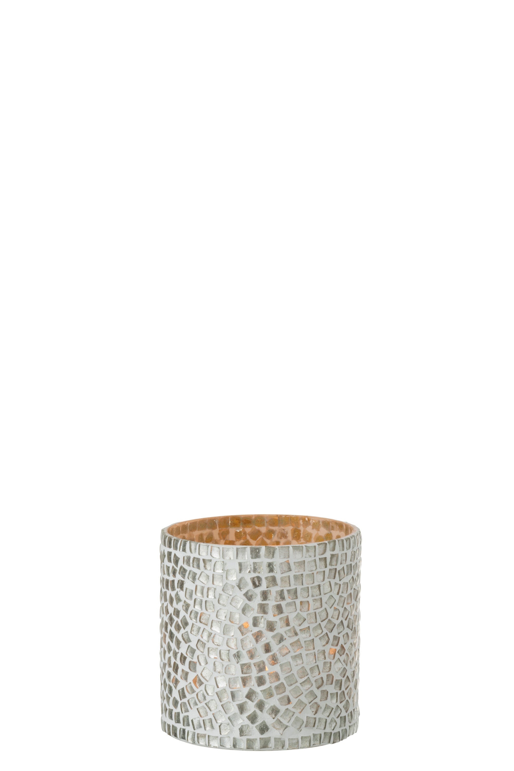 Orkaan Mozaïekglas Wit/Zilver Klein