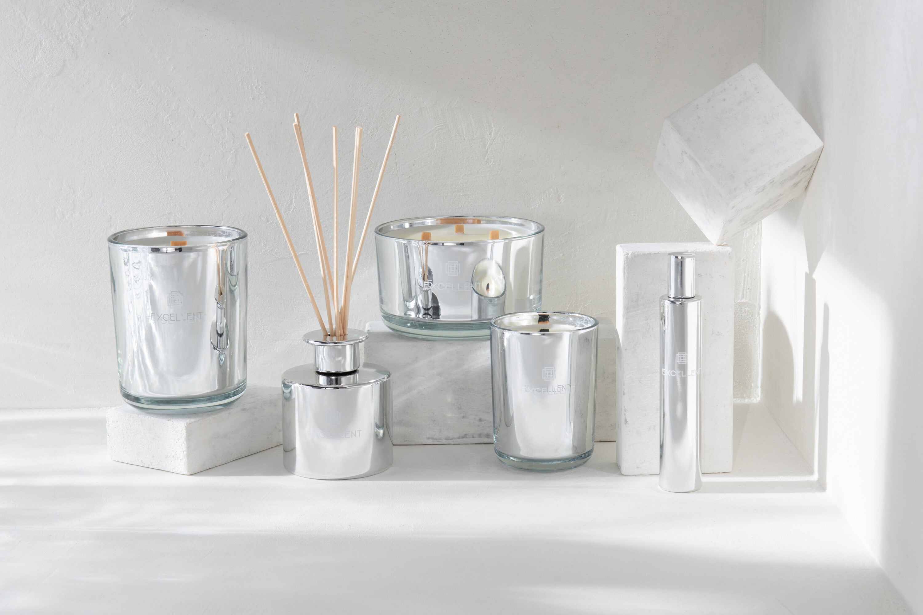 J-Line huisparfum Excellent - Cotton Candy - zilver