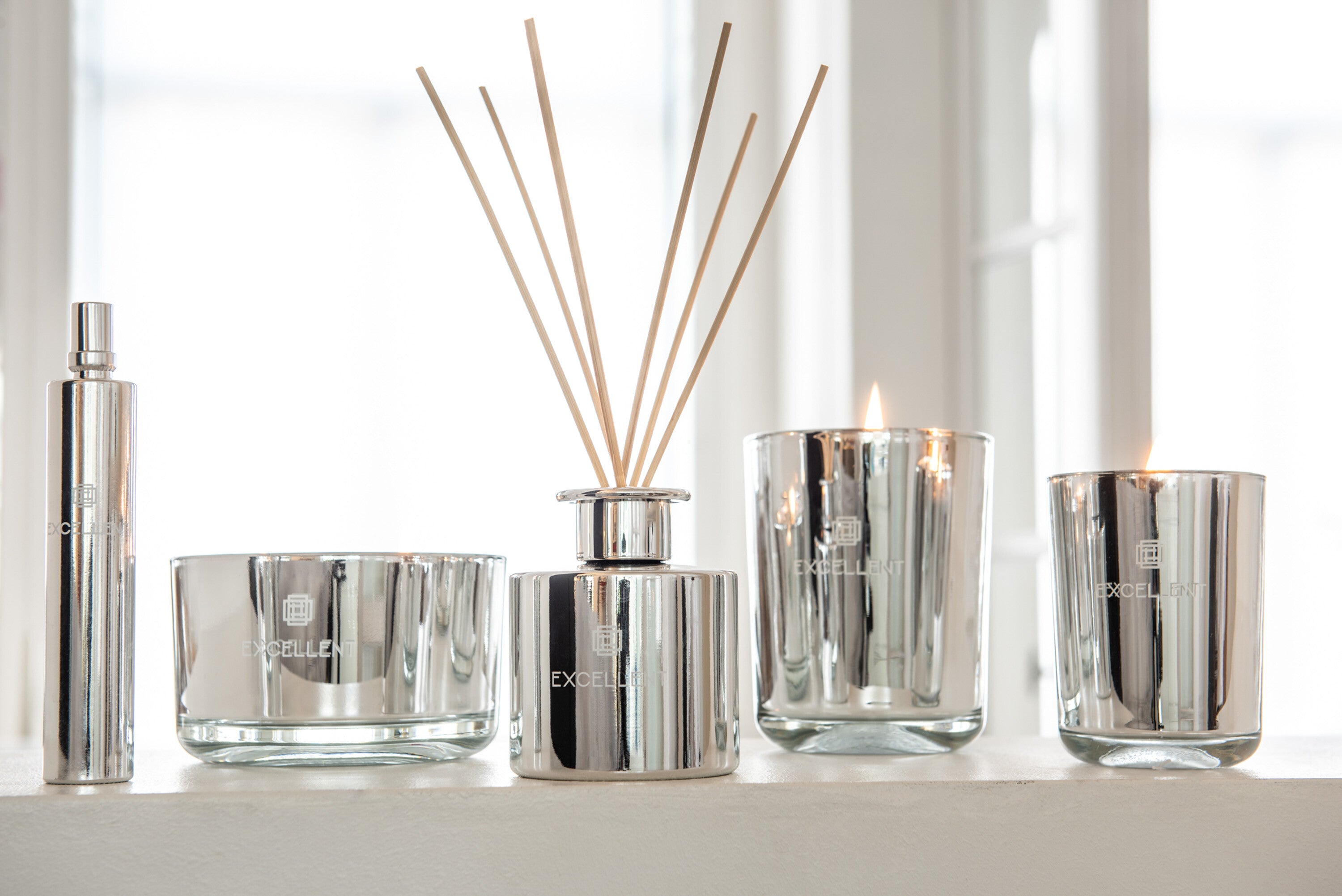 J-Line huisparfum Excellent - Cotton Candy - zilver