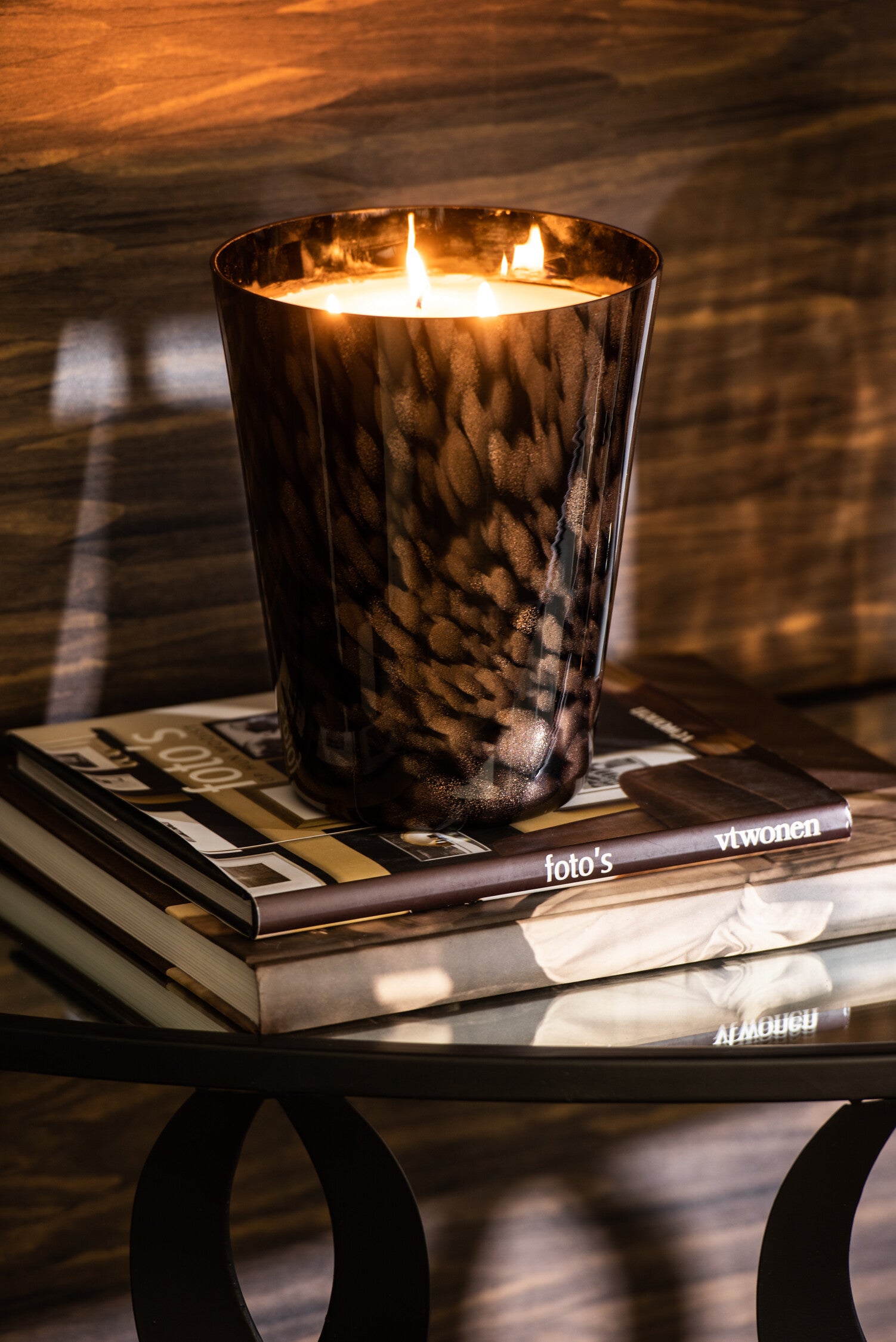 J-Line Geurkaars Noa Sandalwood Zwart/Goud Large