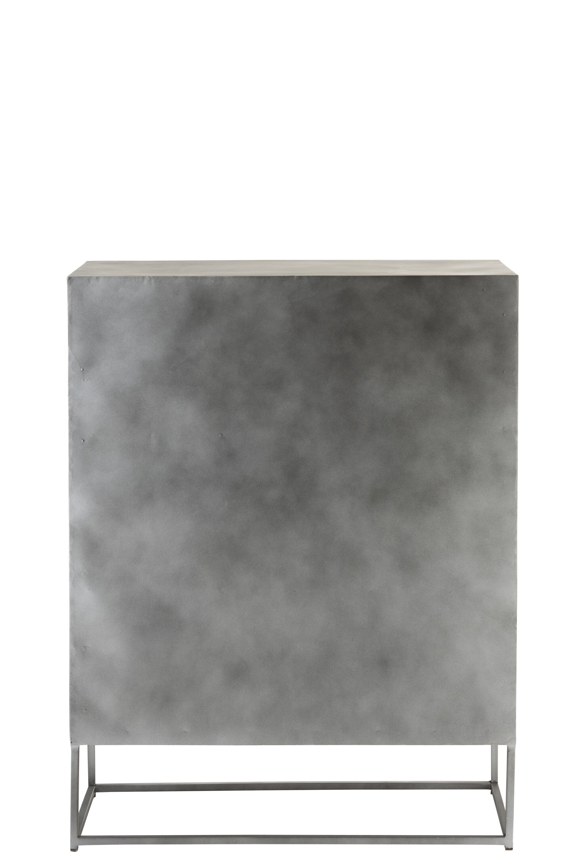 Kast Shanil 2 Deuren Hout/IJzer Natuur/Grijs