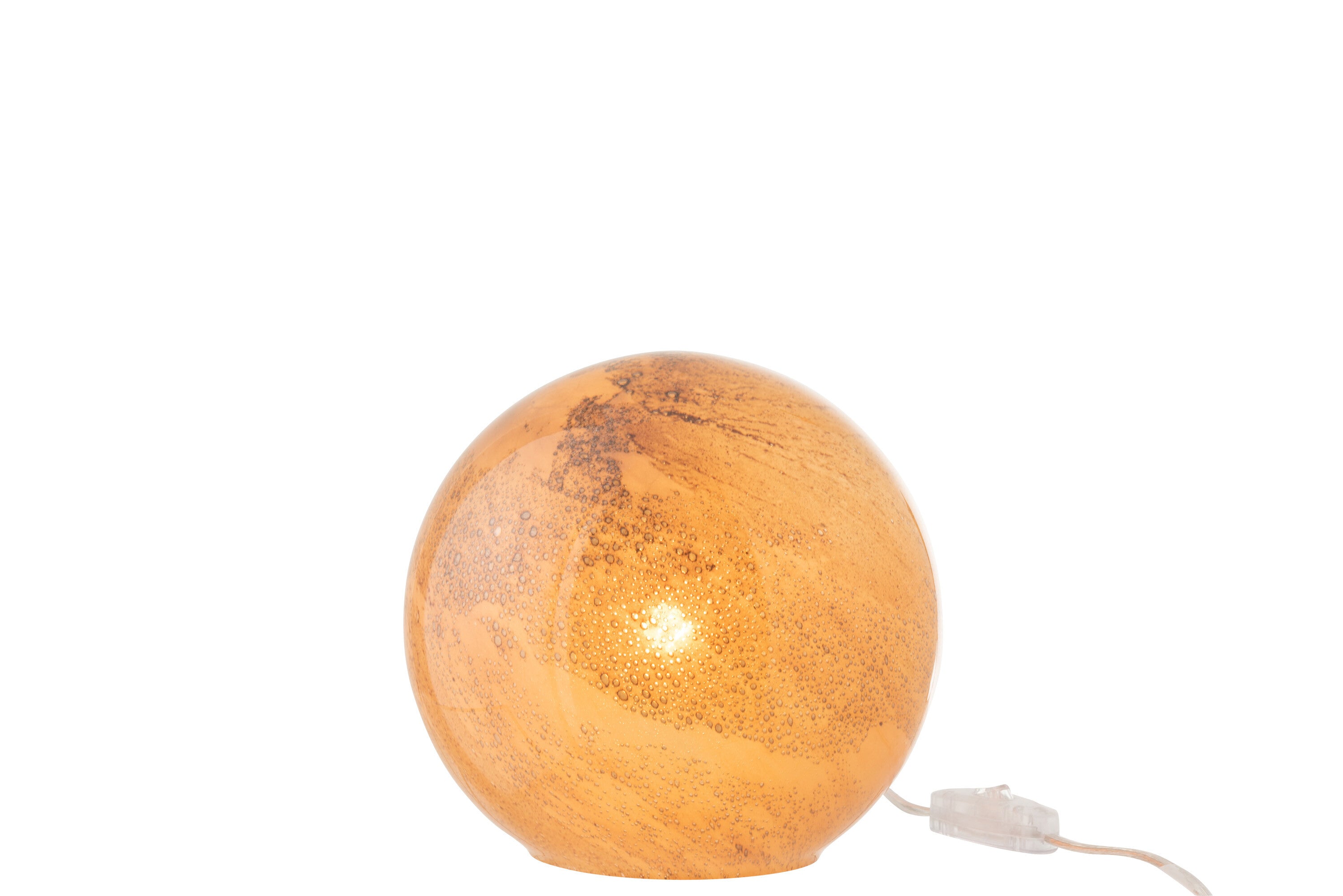 J-Line Lamp Dany Rond Glas Bruin Small
