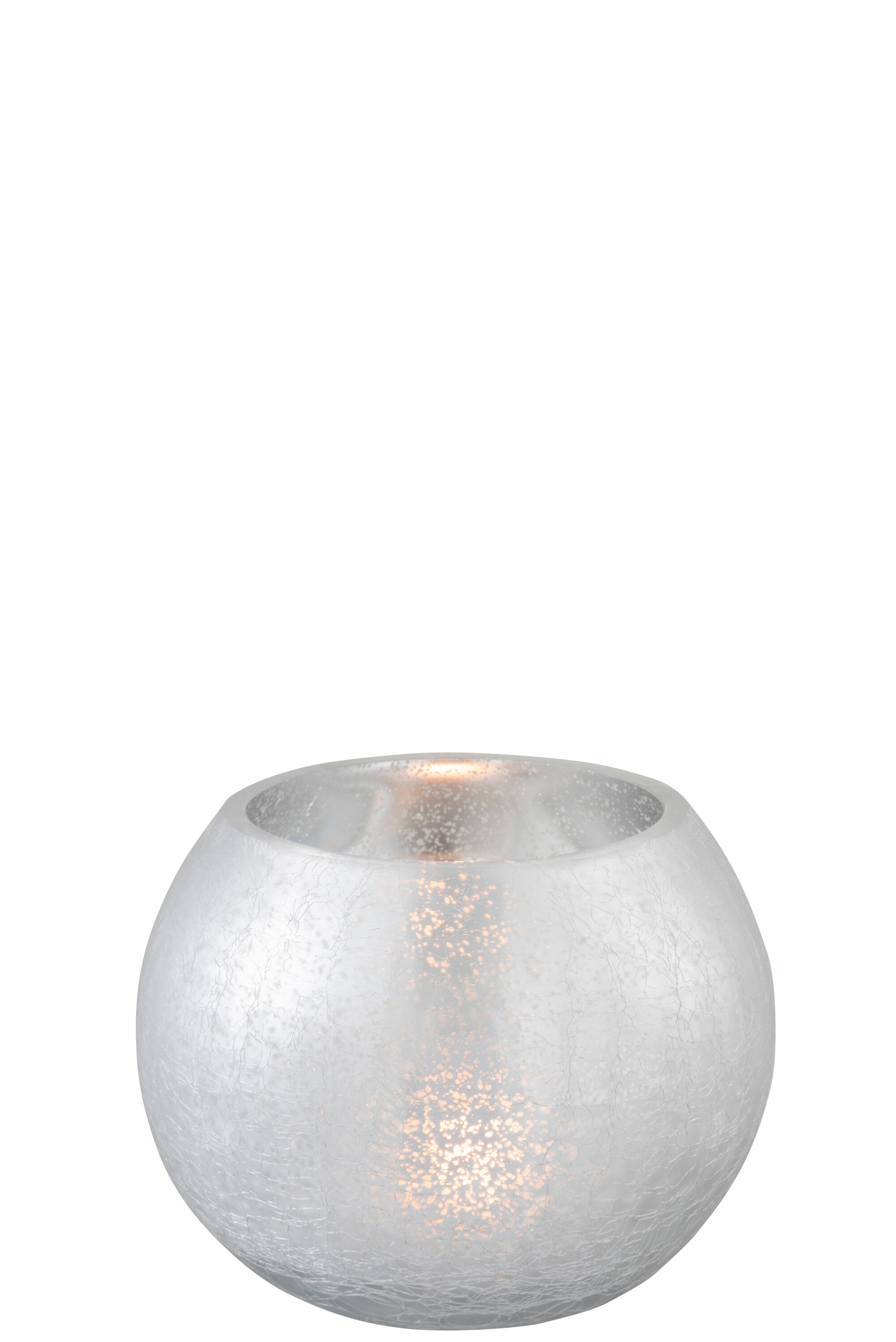 Orkaanbal Kraakglas Mat/Glanzend Zilver Medium
