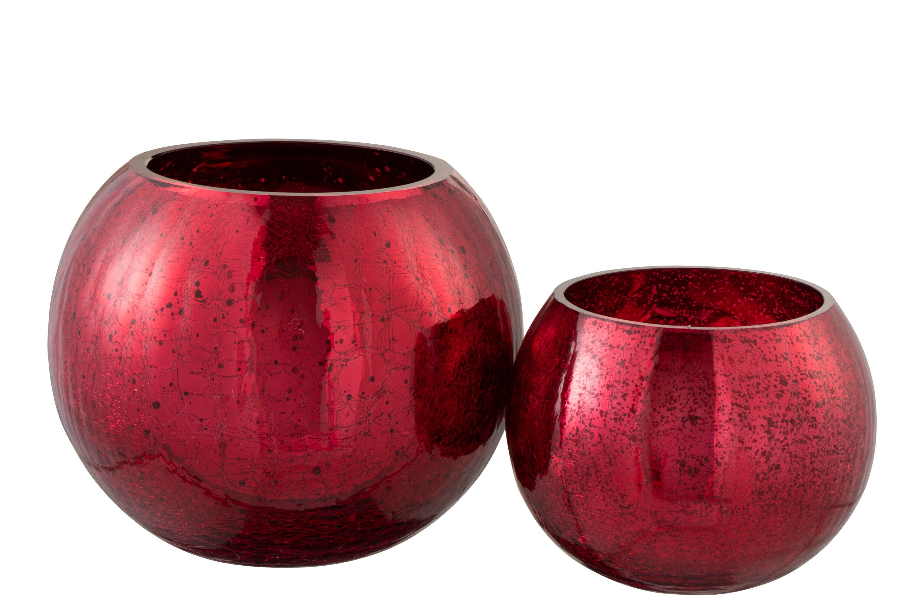 Orkaanbal Knisperglas Glanzend Rood Groot