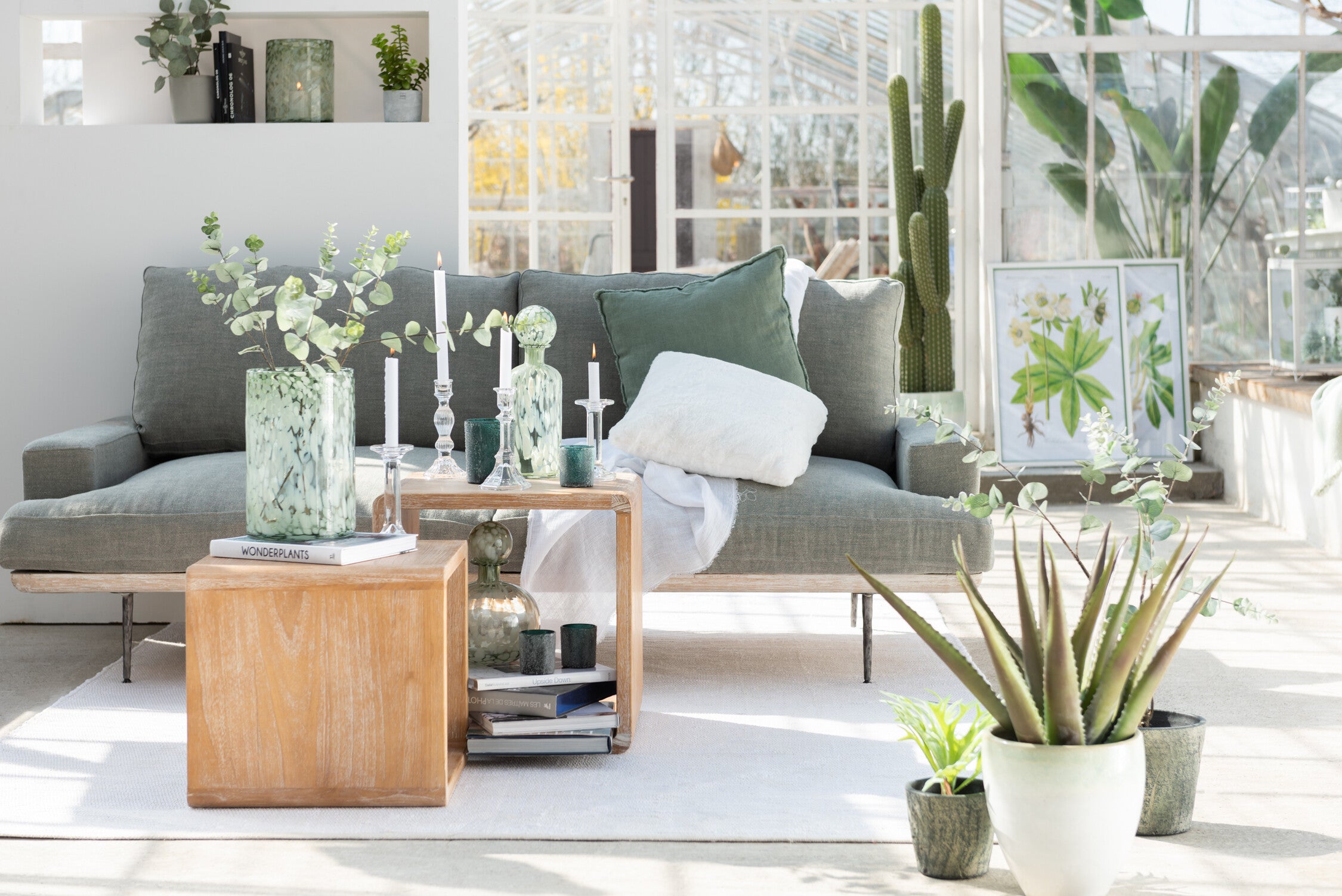 J-Line Kandelaar Bol Glas Transparant Large