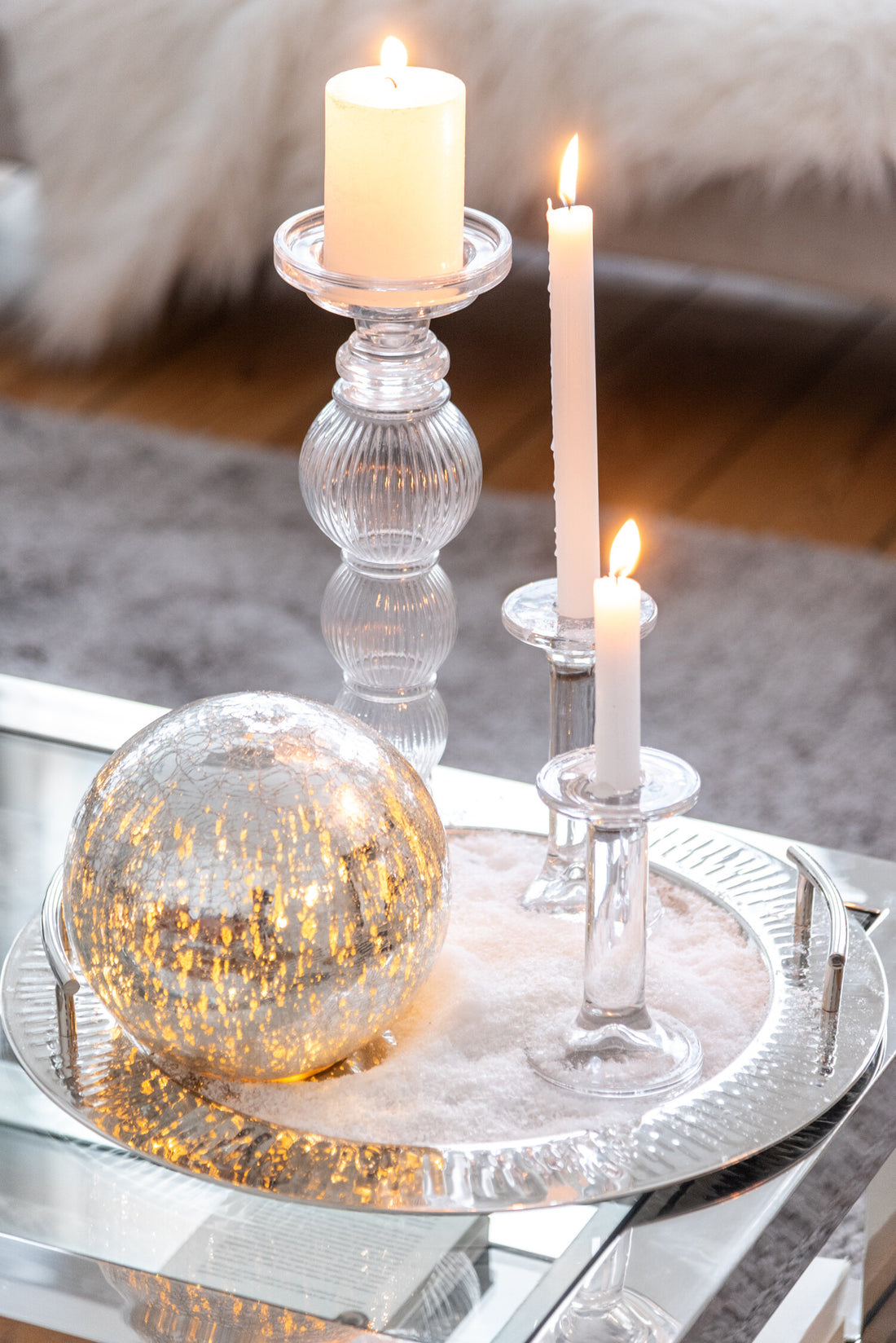 J-Line Kandelaar Effen Glas Transparant Small