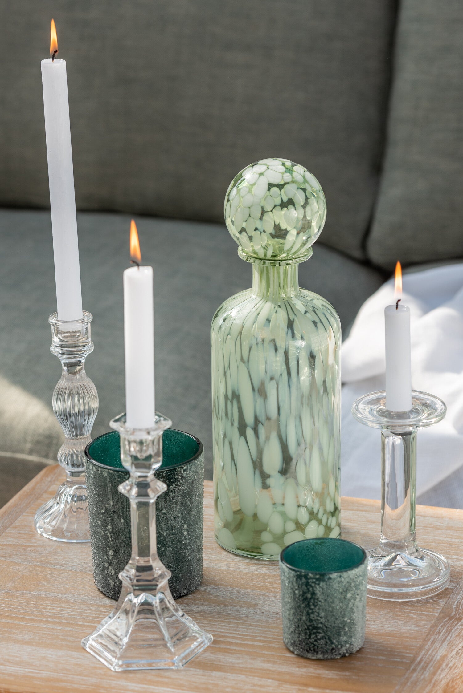 J-Line Kandelaar Effen Glas Transparant Small