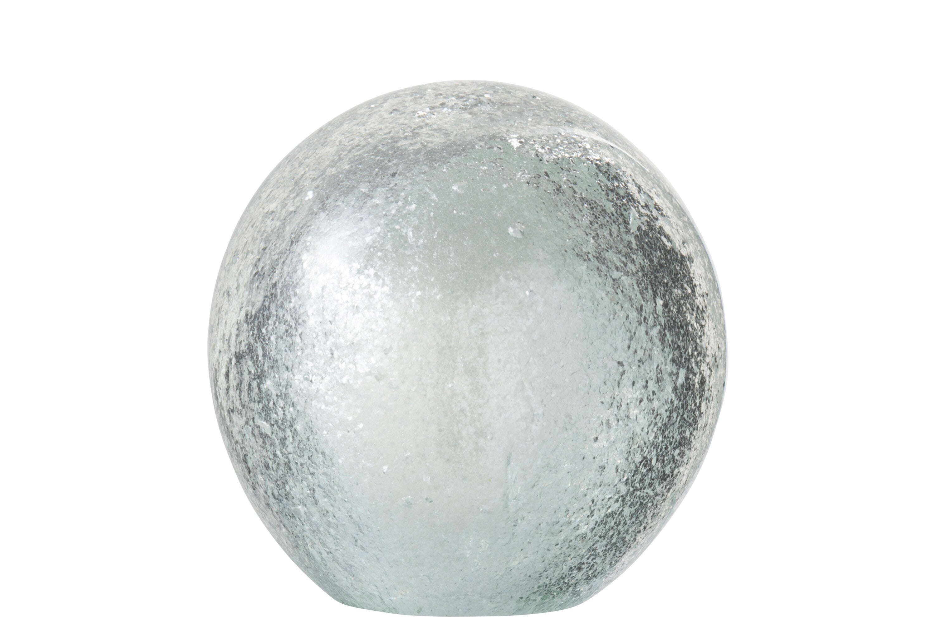 J-Line Presse Papier Vlokken Glas Zilver/Transparant Large