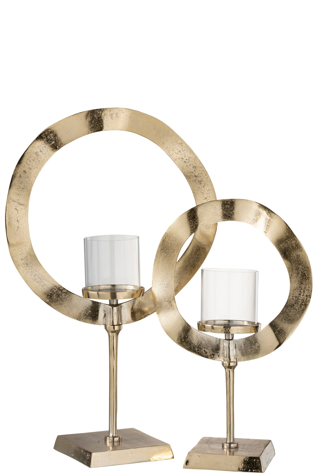 Orkaan Ronde Voet Aluminium Goud Groot