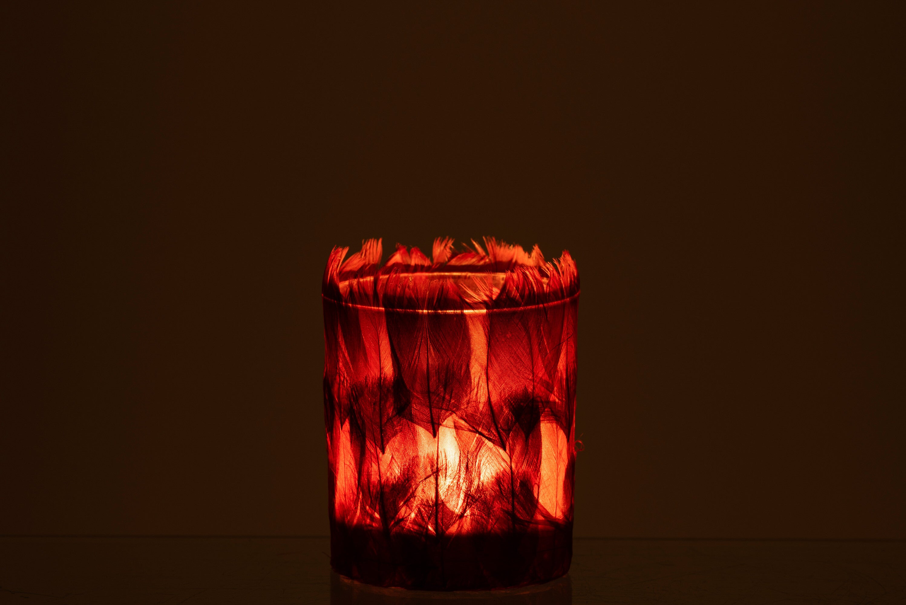 J-Line T-Lichthouder Veren Glas Bordeaux Small