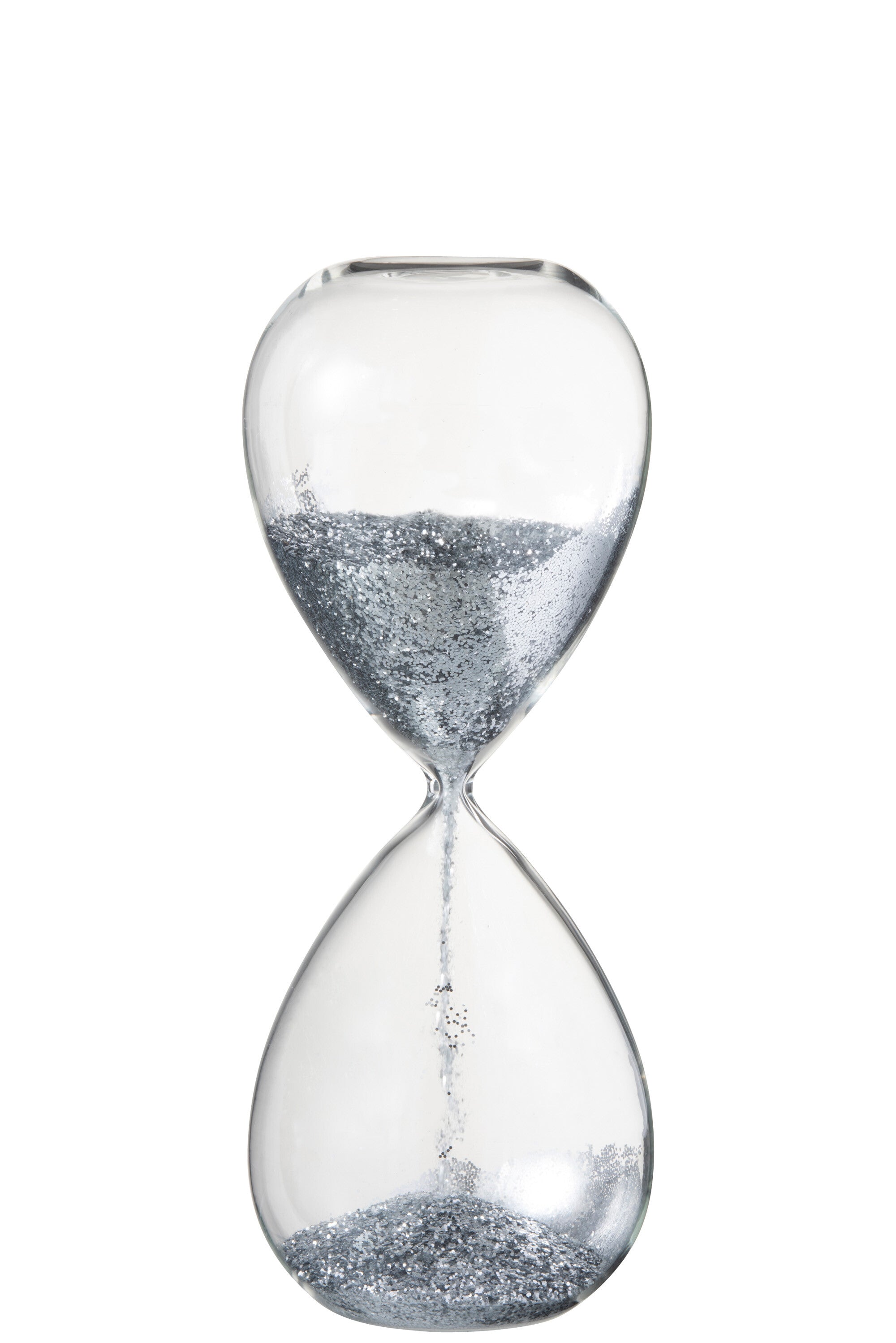 Zandloper Parels Glas Zilver Groot