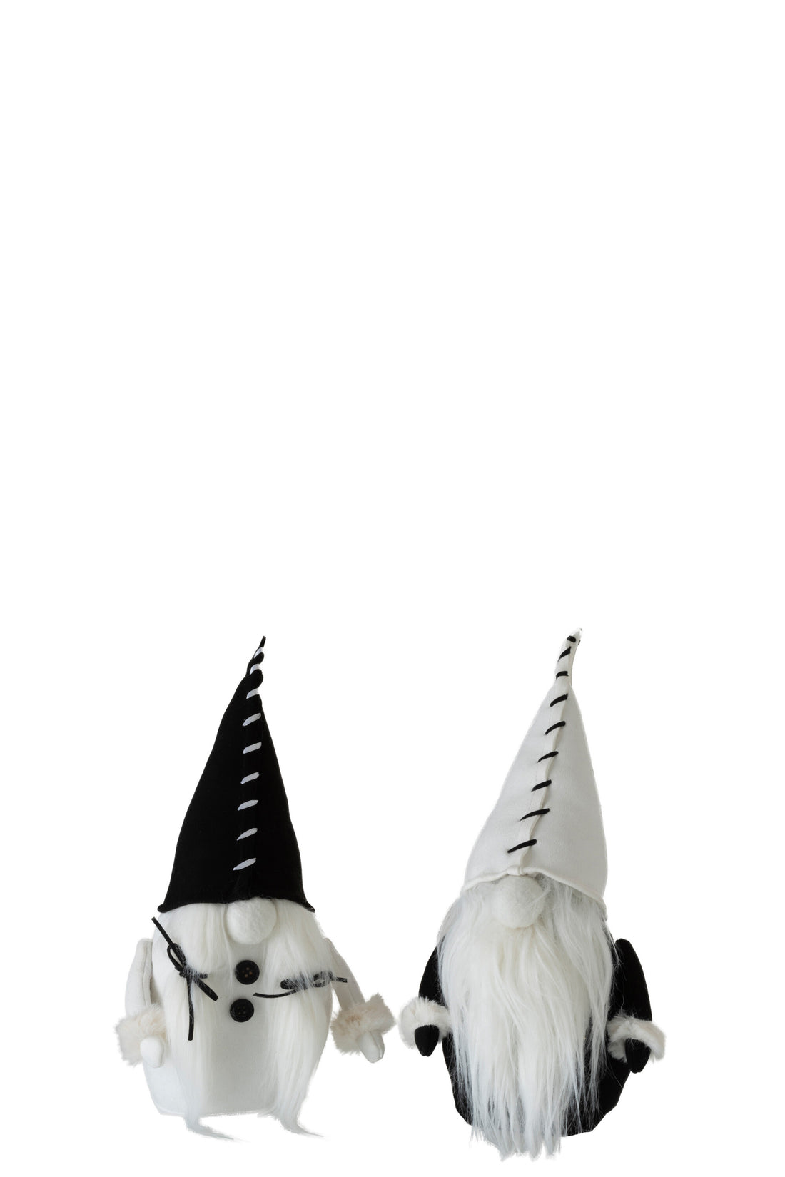 Kerstman Textiel Zwart/Wit Kleine Assortiment Van 2