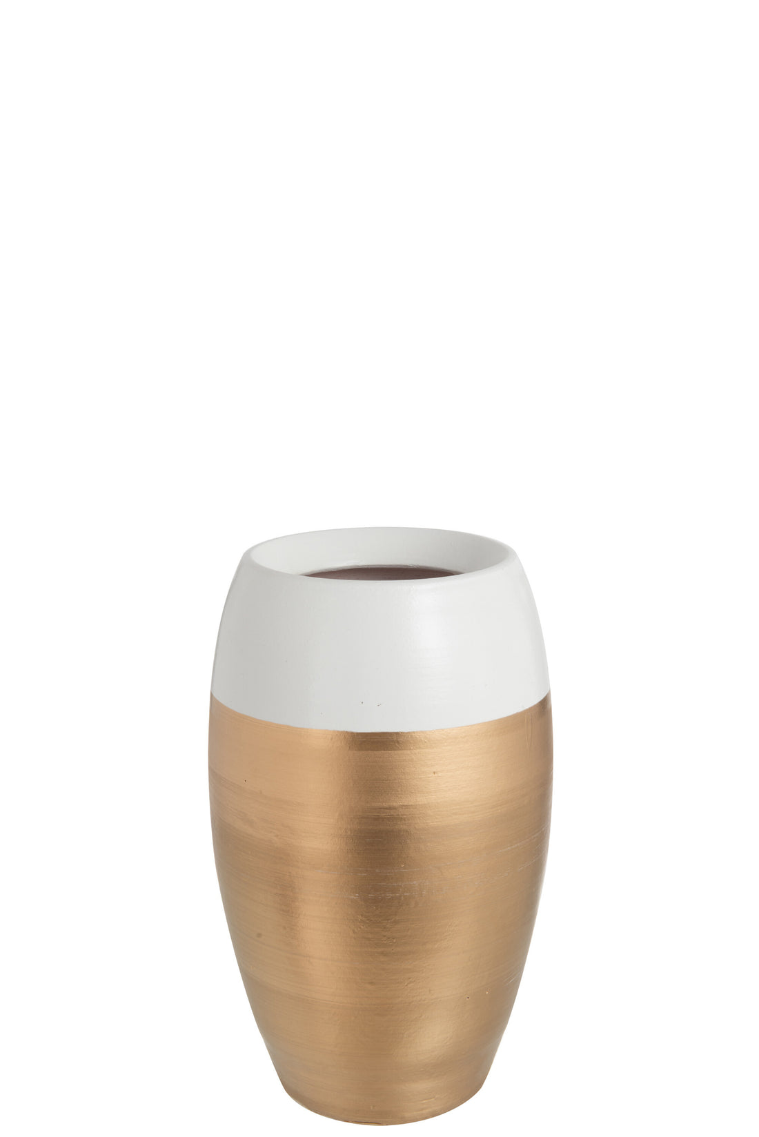J-Line Vaas Boord Terracotta Wit/Goud L