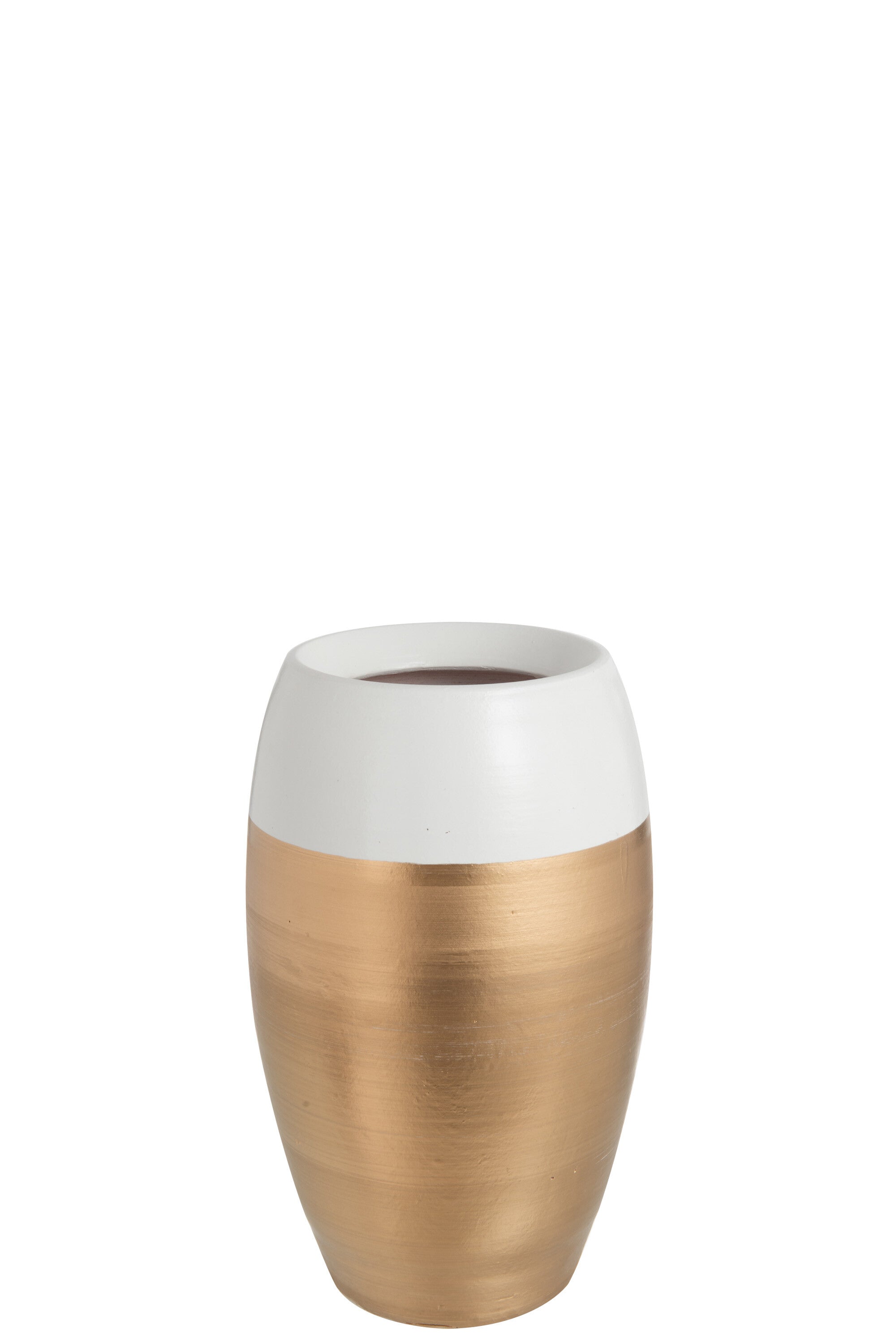 J-Line Vaas Boord Terracotta Wit/Goud L