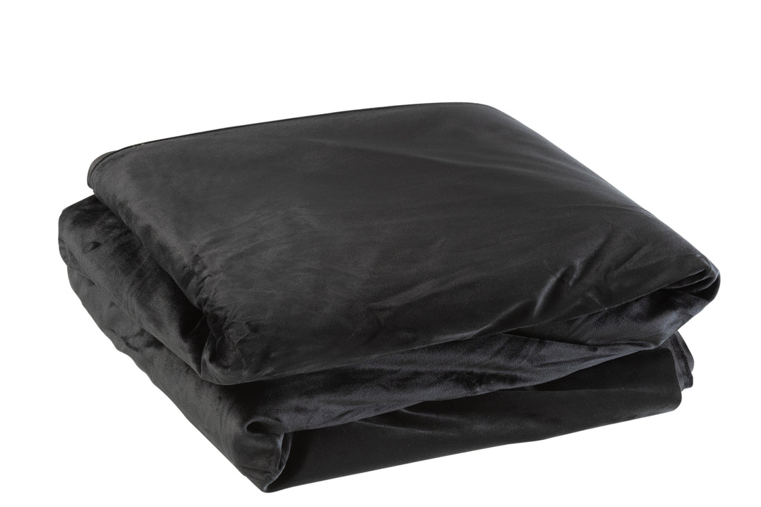 Stof Lange Fluweel Zwart