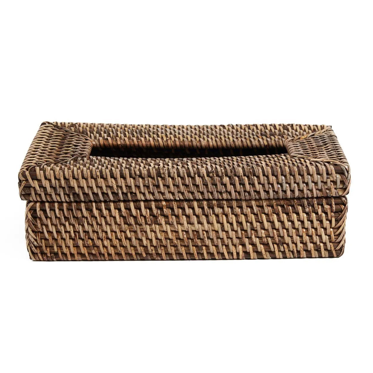 De Rattan Classic Tissue Box - Natural Brown