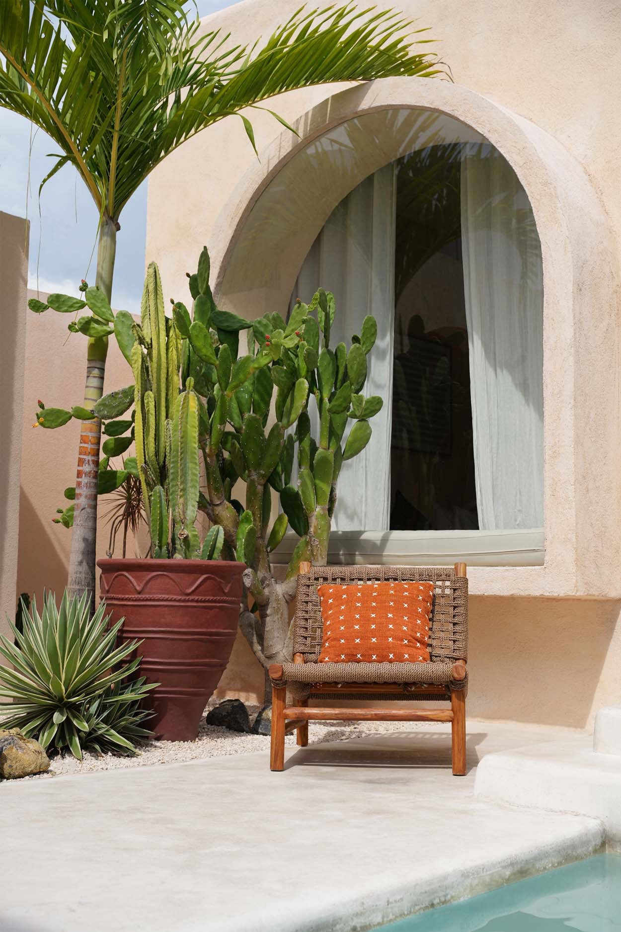 De Zillion Kiss Kussenhoes - Terracotta Wit