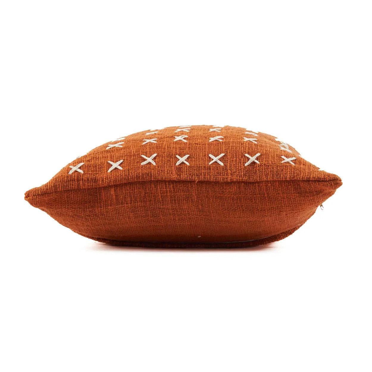 De Zillion Kiss Kussenhoes - Terracotta Wit