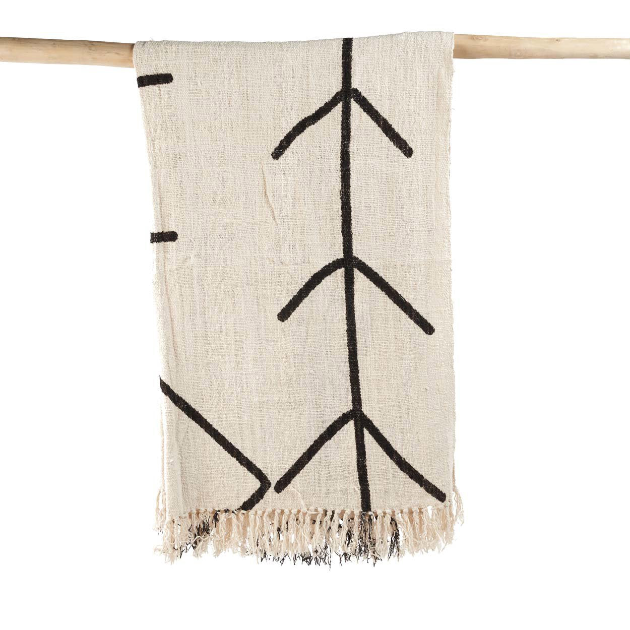 De Evil Eye Bed Throw - Natural Black
