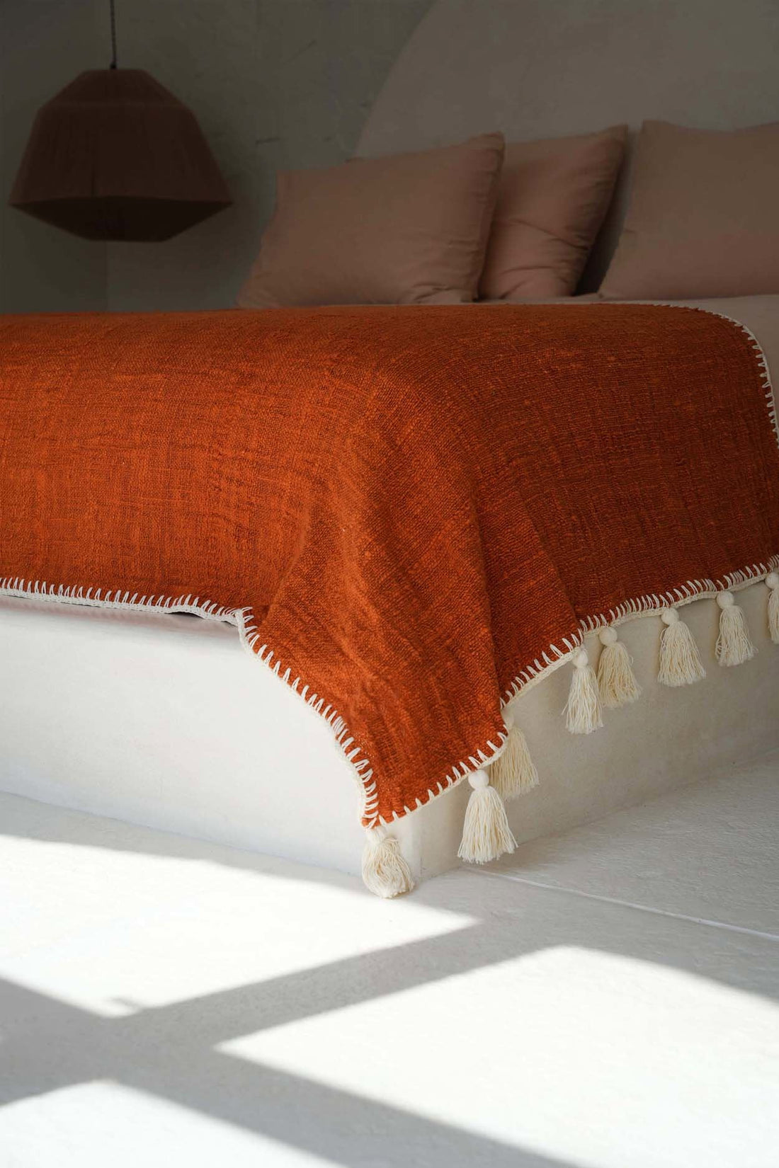De Stitch Bed Throw - Terracotta