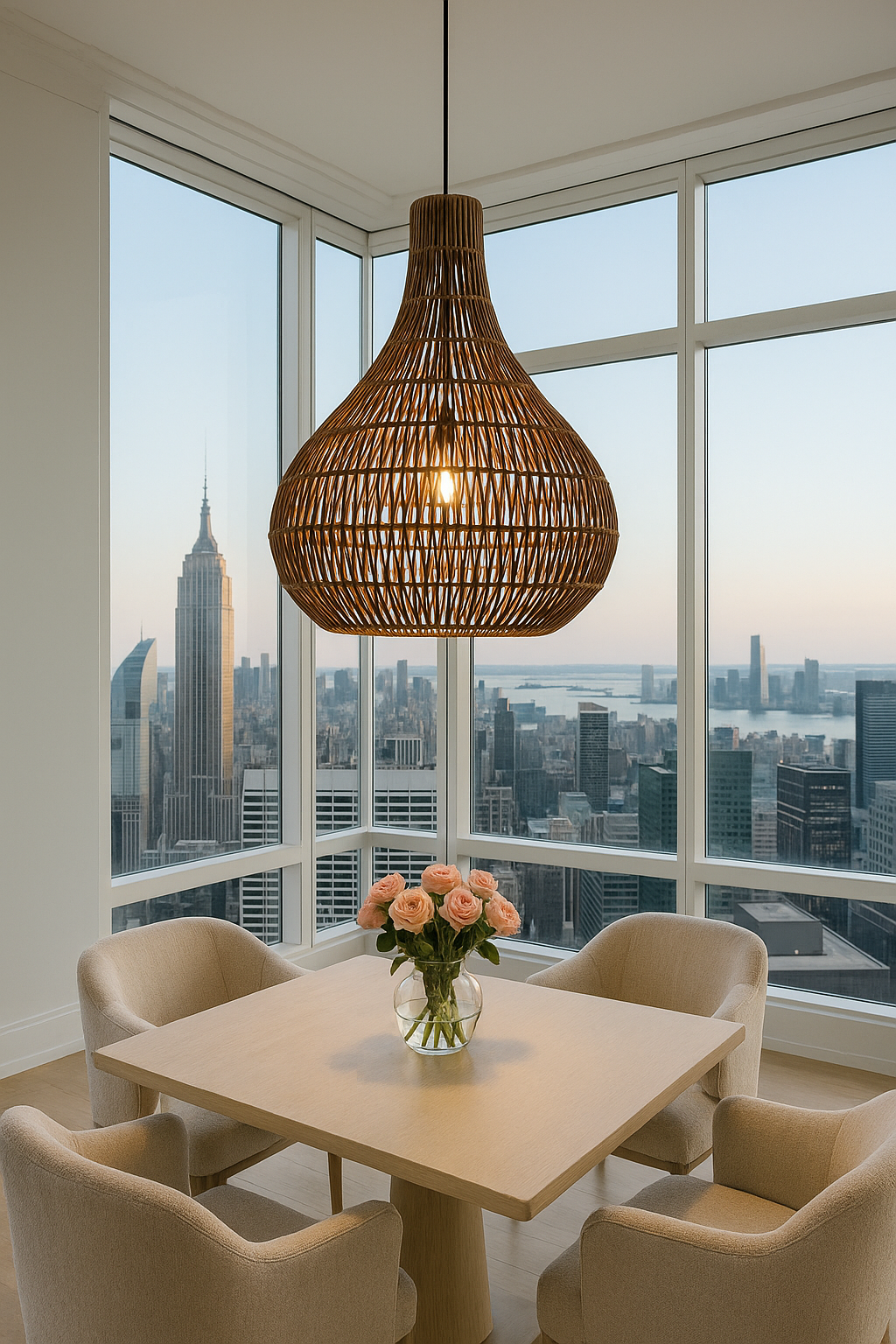 Belvivere Banda Tria Wicker – Puur ambachtelijk Handgevlochten Rotan Hanglamp