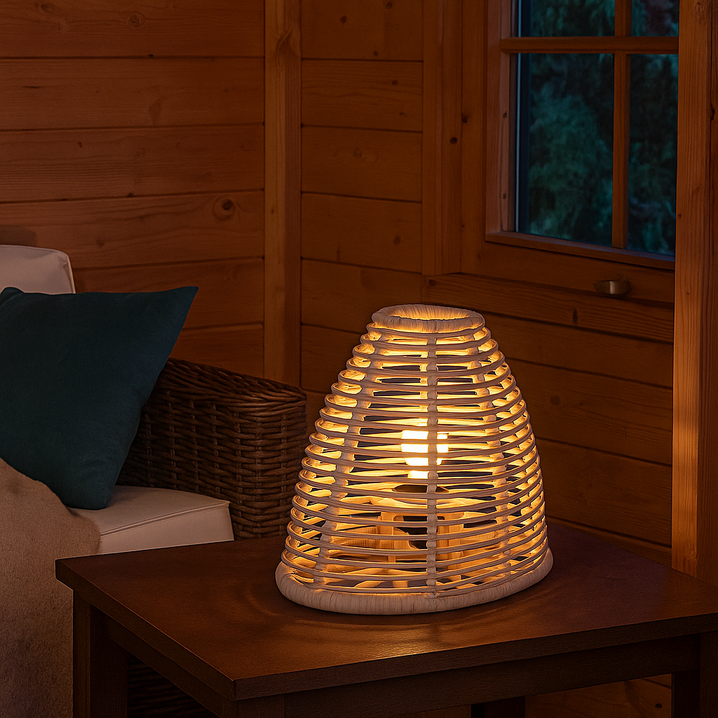 Belvivere Palm Aura Tafellamp - Vlechtwerk door topambachtslieden uit West Java