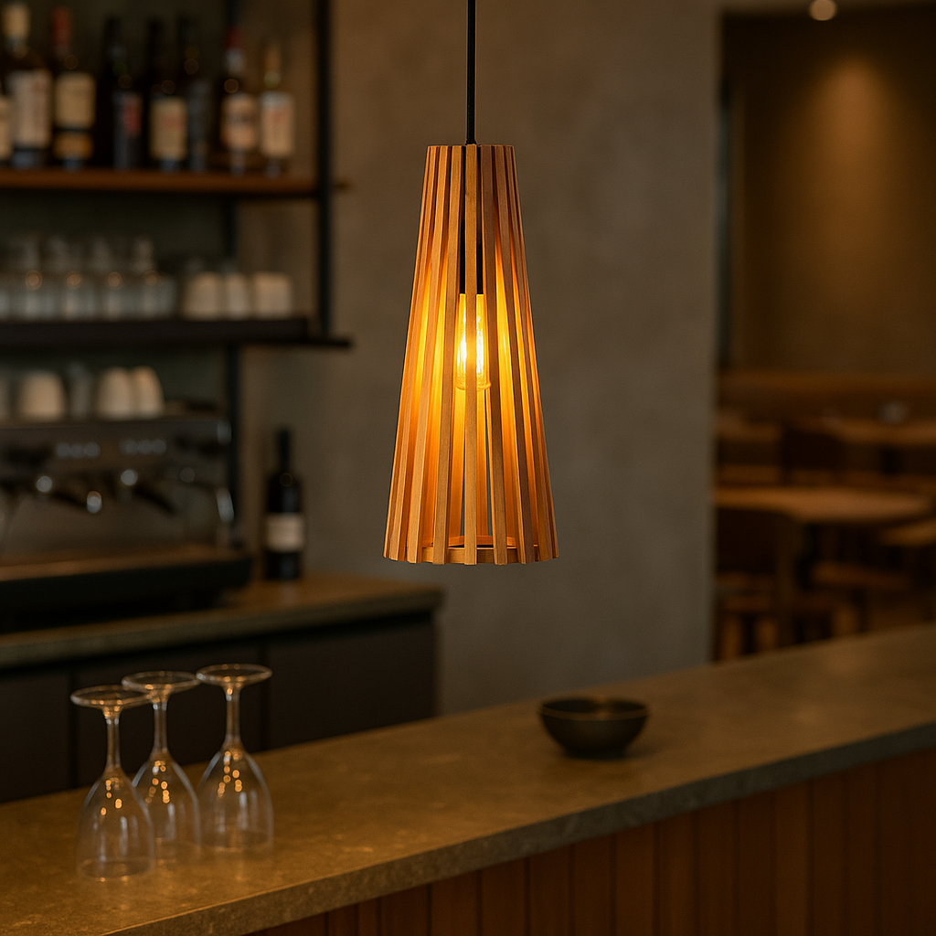 Belvivere Woodline Pendant– Luxe Teakhouten Hanglamp
