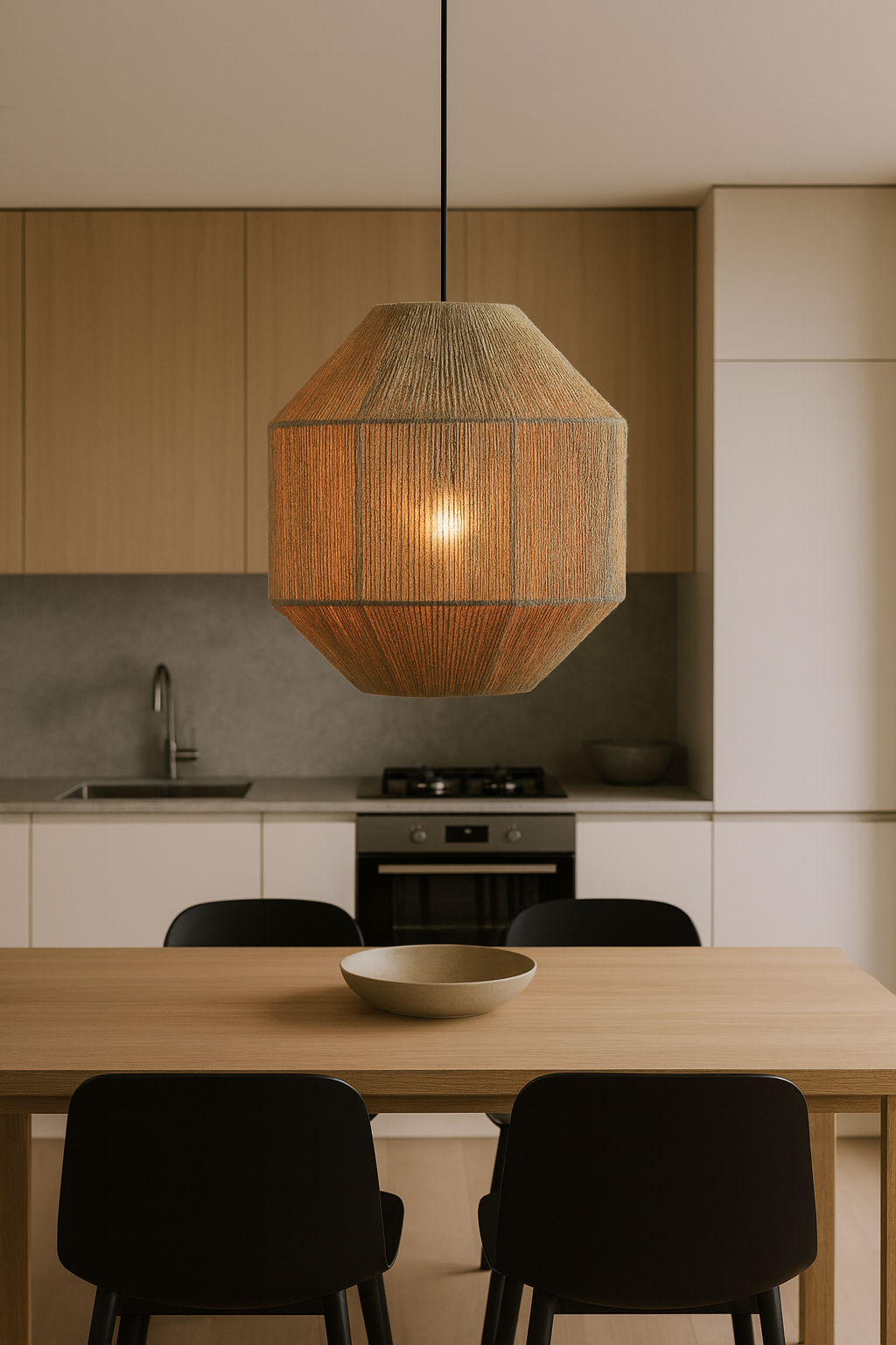 Belvivere Kona Stripe - Ambacht pur sang, geweven hanglamp