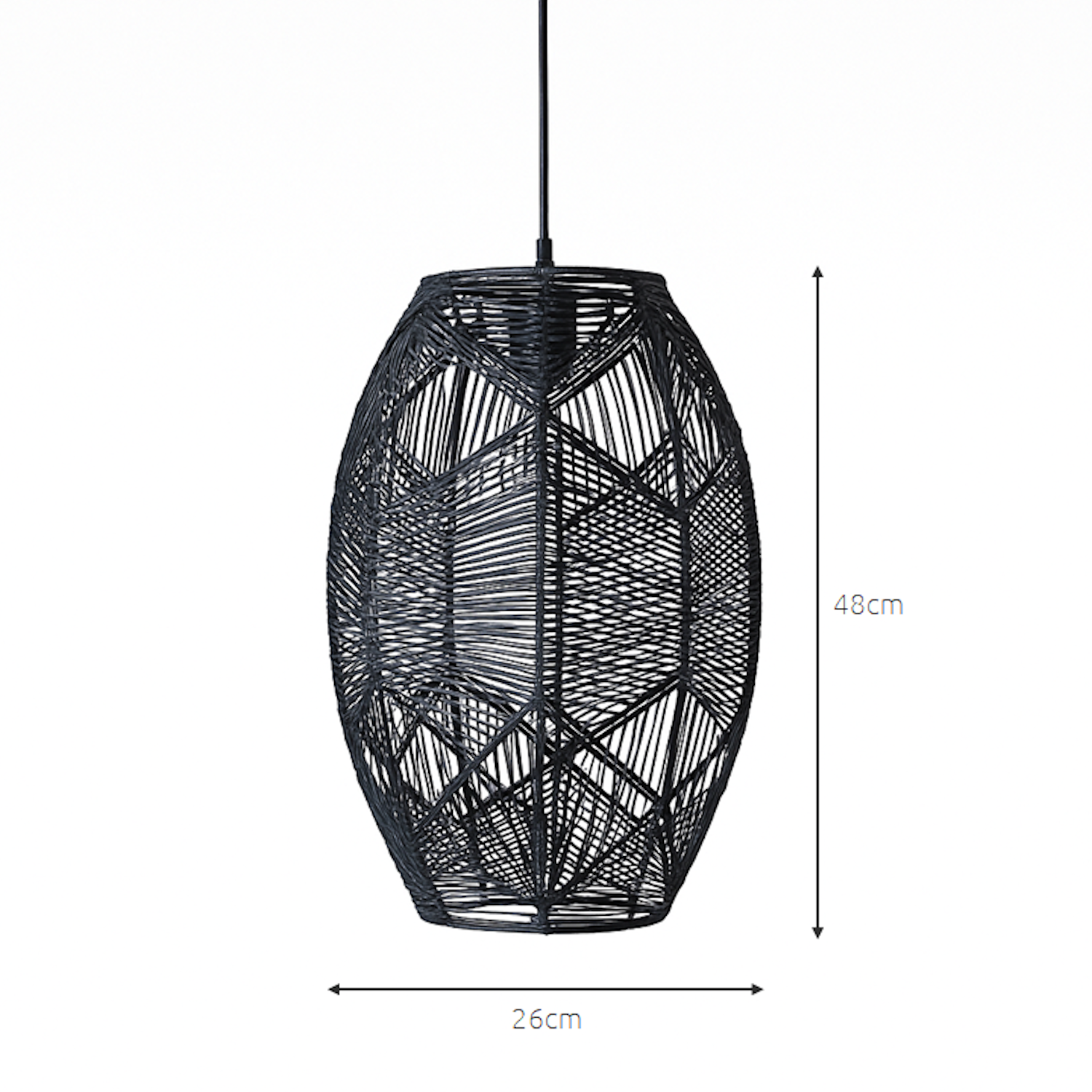 Belvivere Rotan Hanglamp Nightfall Natural Black