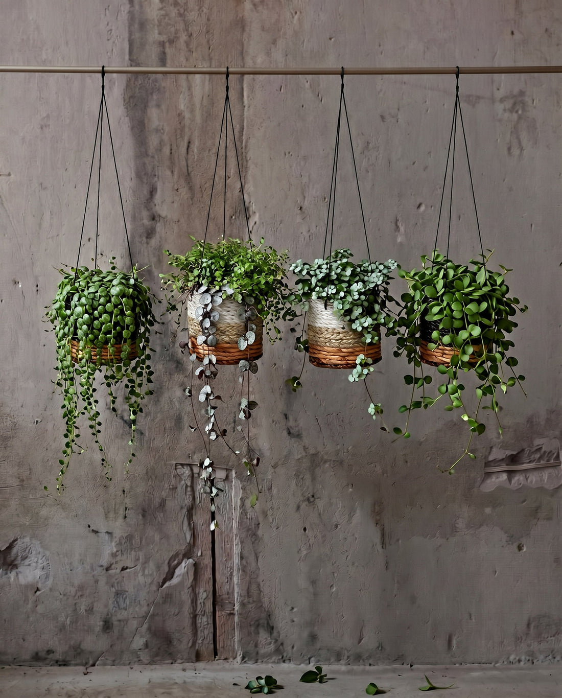 De Banana Leaf Planthanger - Naturel Wit