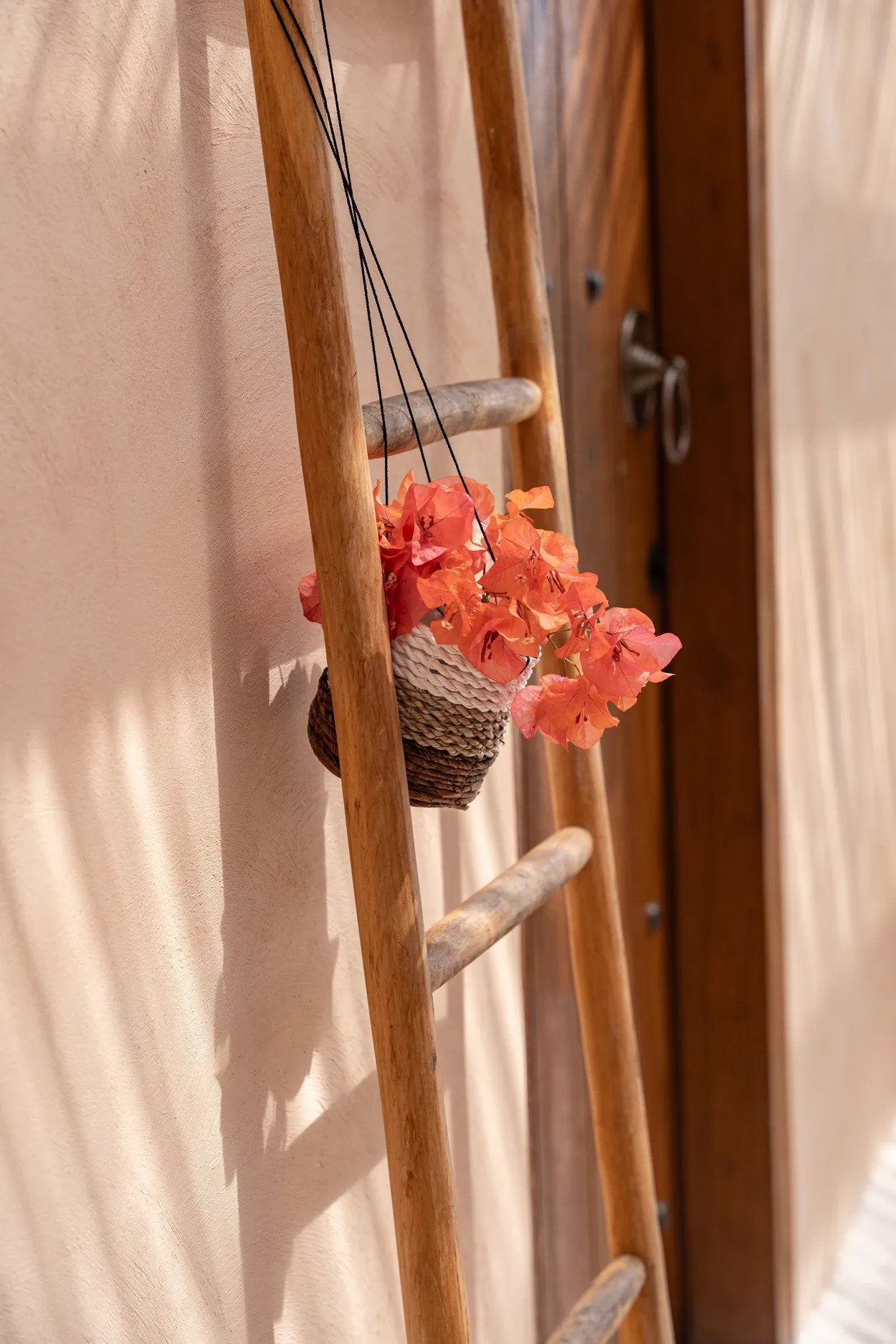 De Banana Leaf Planthanger - Naturel Wit