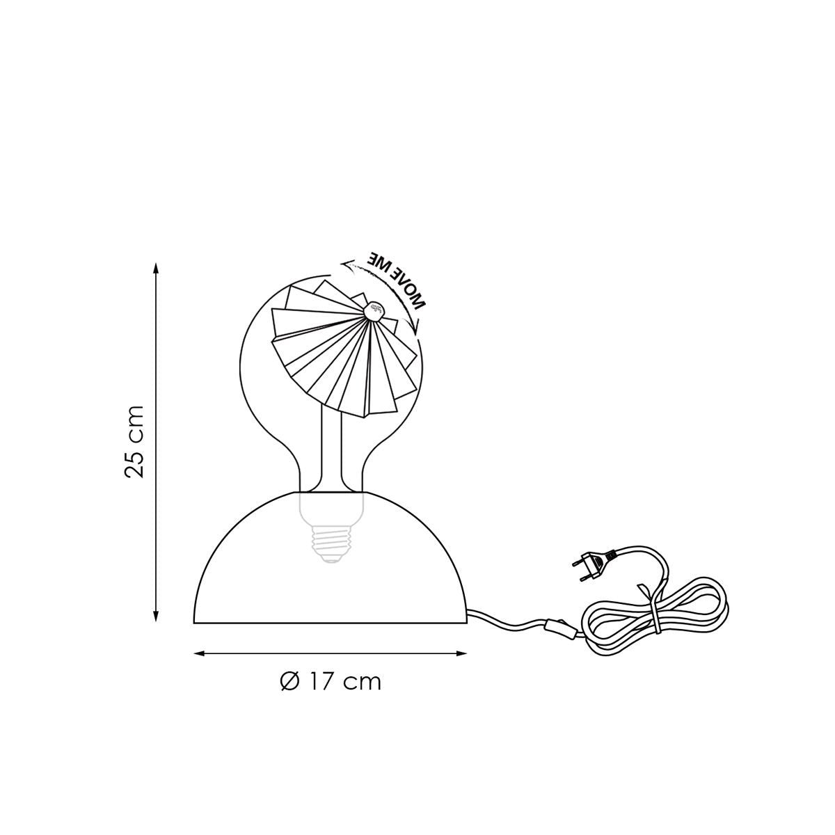 Hanglamp Move Me - Bumb Umbrella 5.5W 2700K zilver-wit