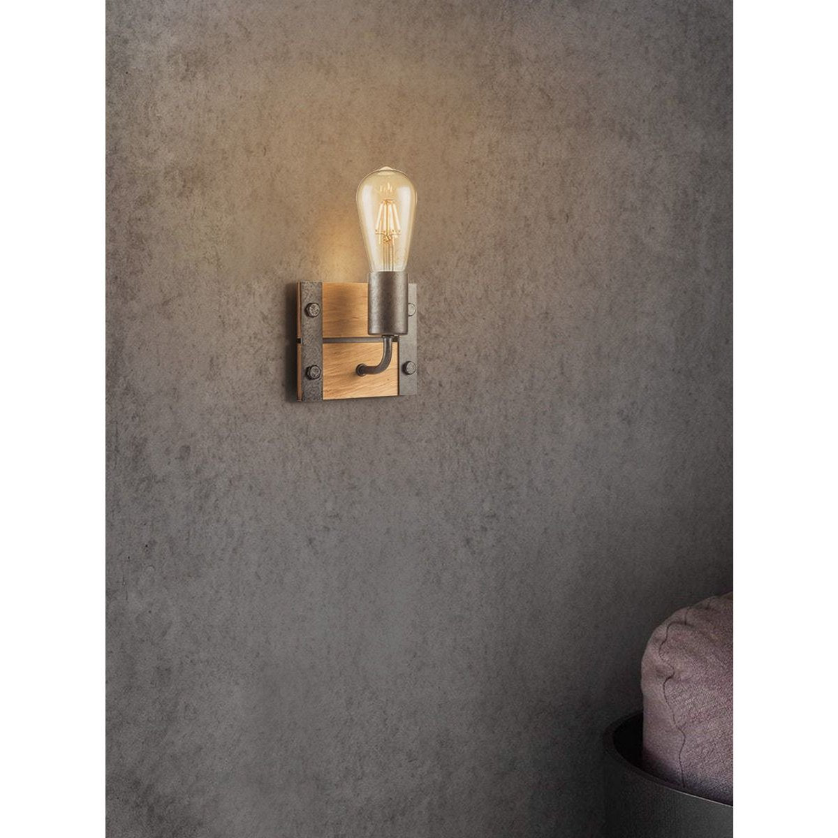 Industriële Wandlamp Denton | 15/11/13cm | Antraciet