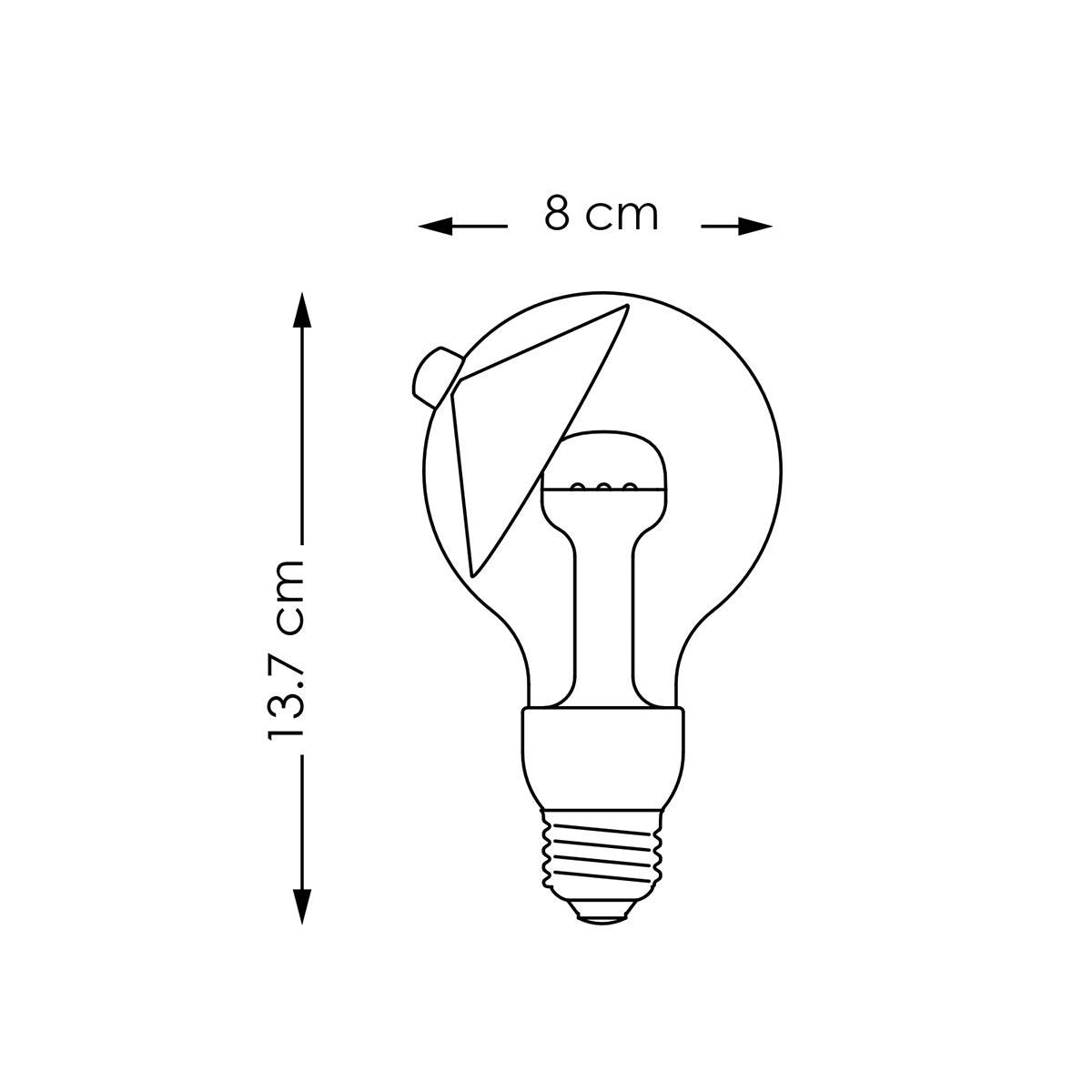 LED lamp Cone wit G80 E27 3W 220Lm 2700K