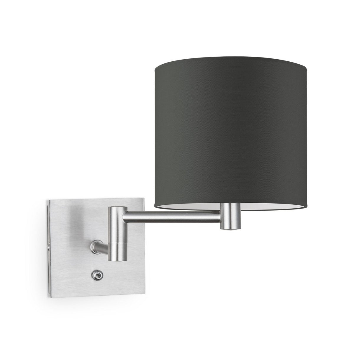 Wandlamp - Swing, E27, antraciet Lampenkap 20x17cm