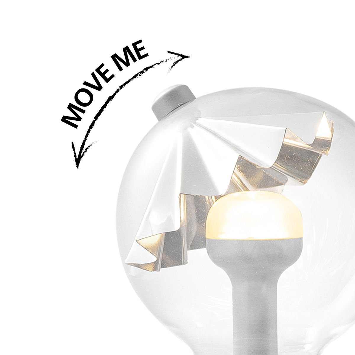 LED lamp Umbrella zilver G80 E27 3W 220Lm 2700K
